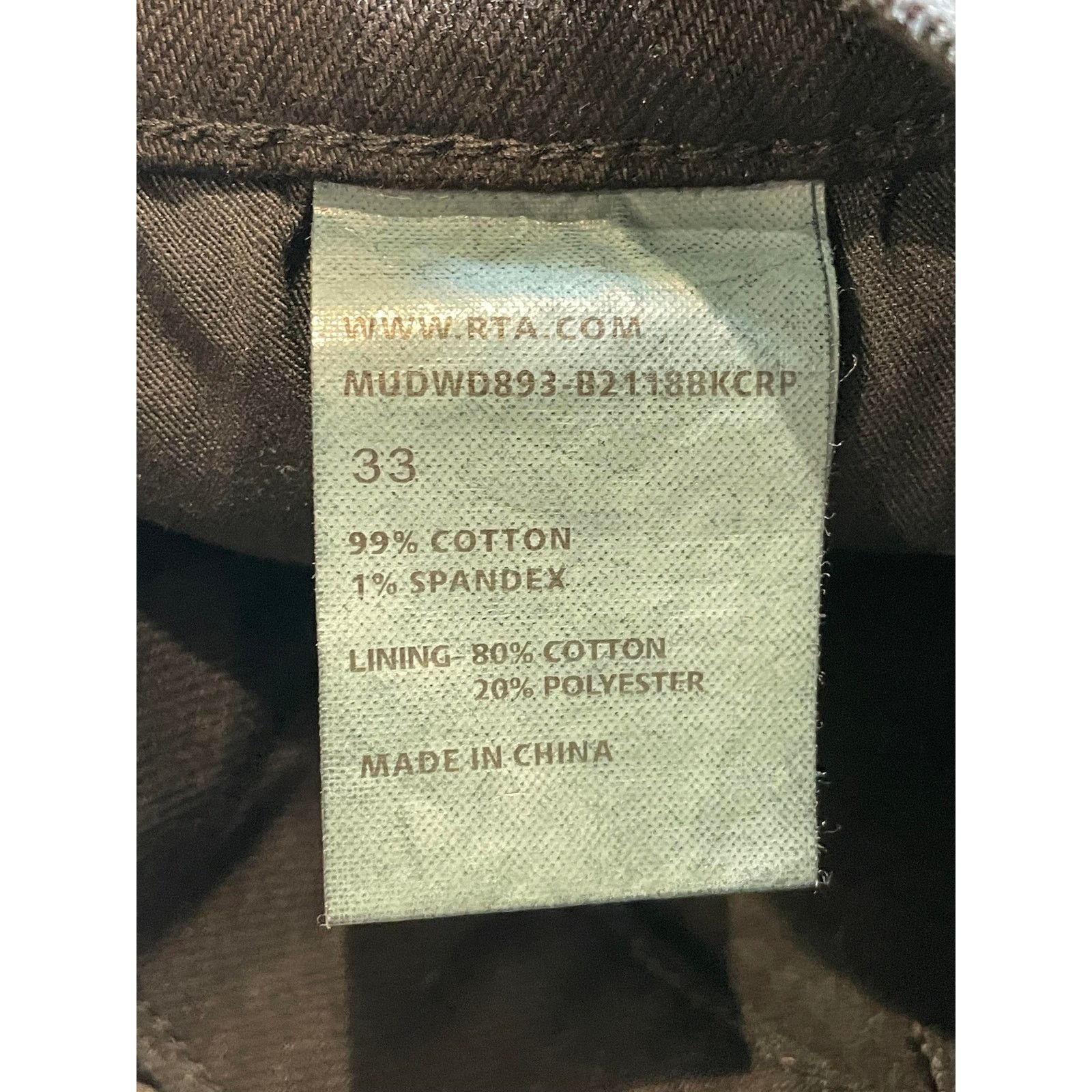 Rta RTA Metal Pin Baggy Black Jeans Size US 33 - 5 Thumbnail