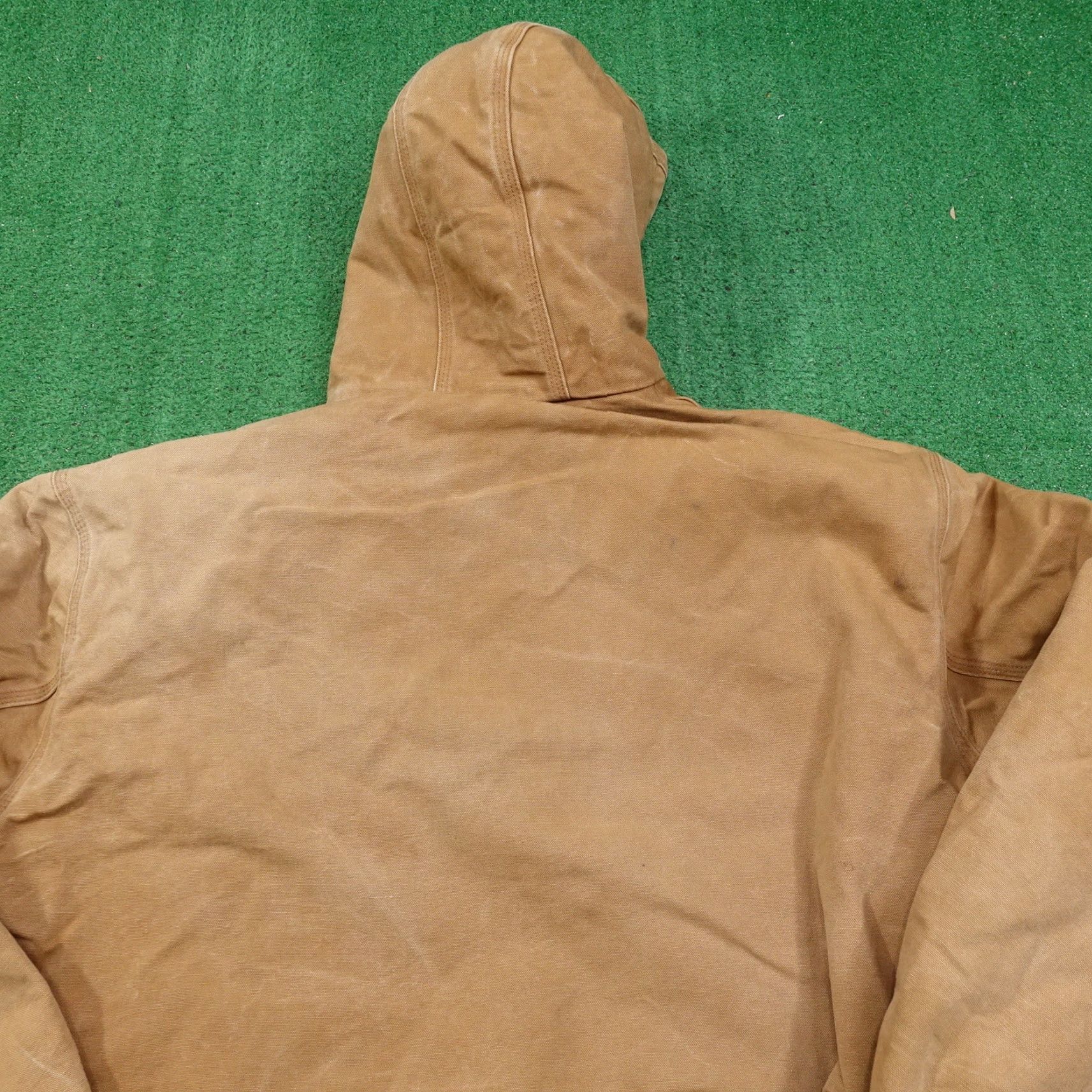 Vintage Carhartt J140 Brown Duck Canvas Hooded Jacket Adult 3XL Mens Casual