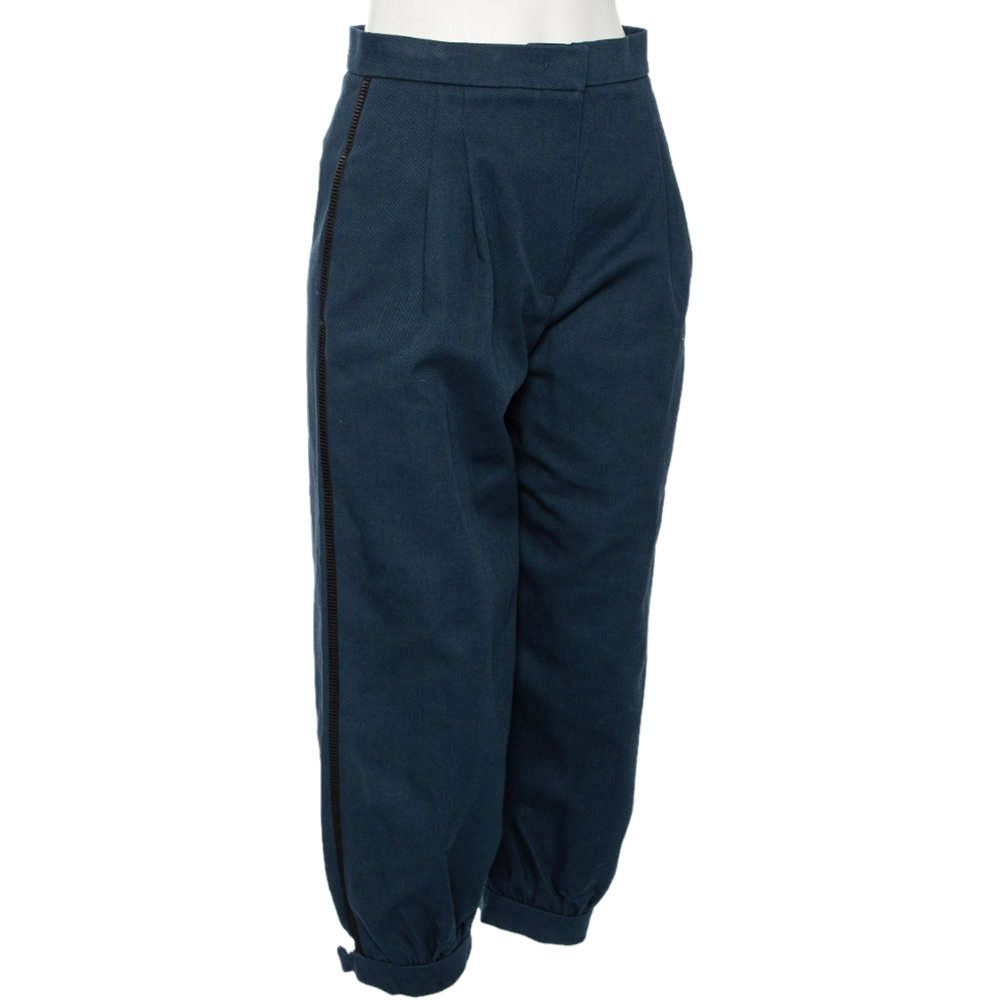 Fendi FENDI- Tailored Cuff Ankle Balloon Cropped Pleated Trousers Size 29" - 10 Thumbnail