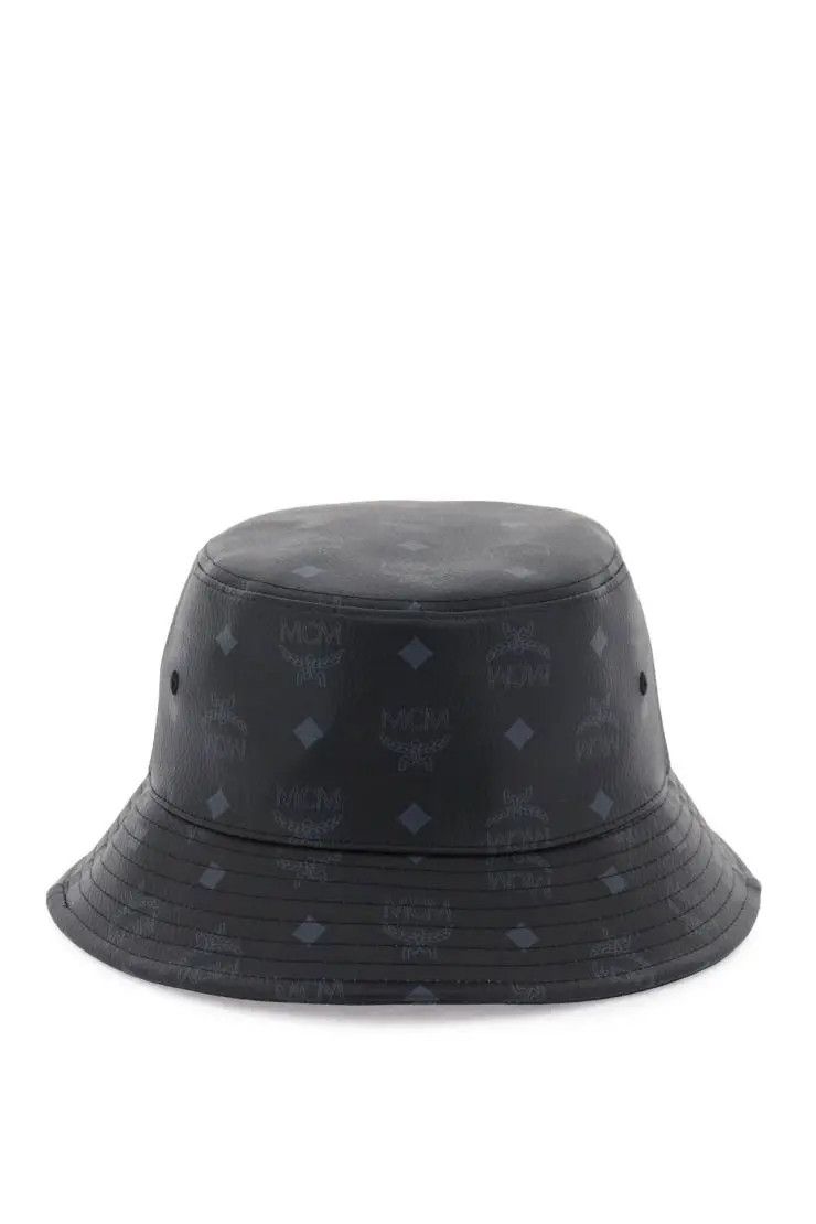 image of MCM O1S22I1N0324 Size-Os Leather Hat In Black, Men's