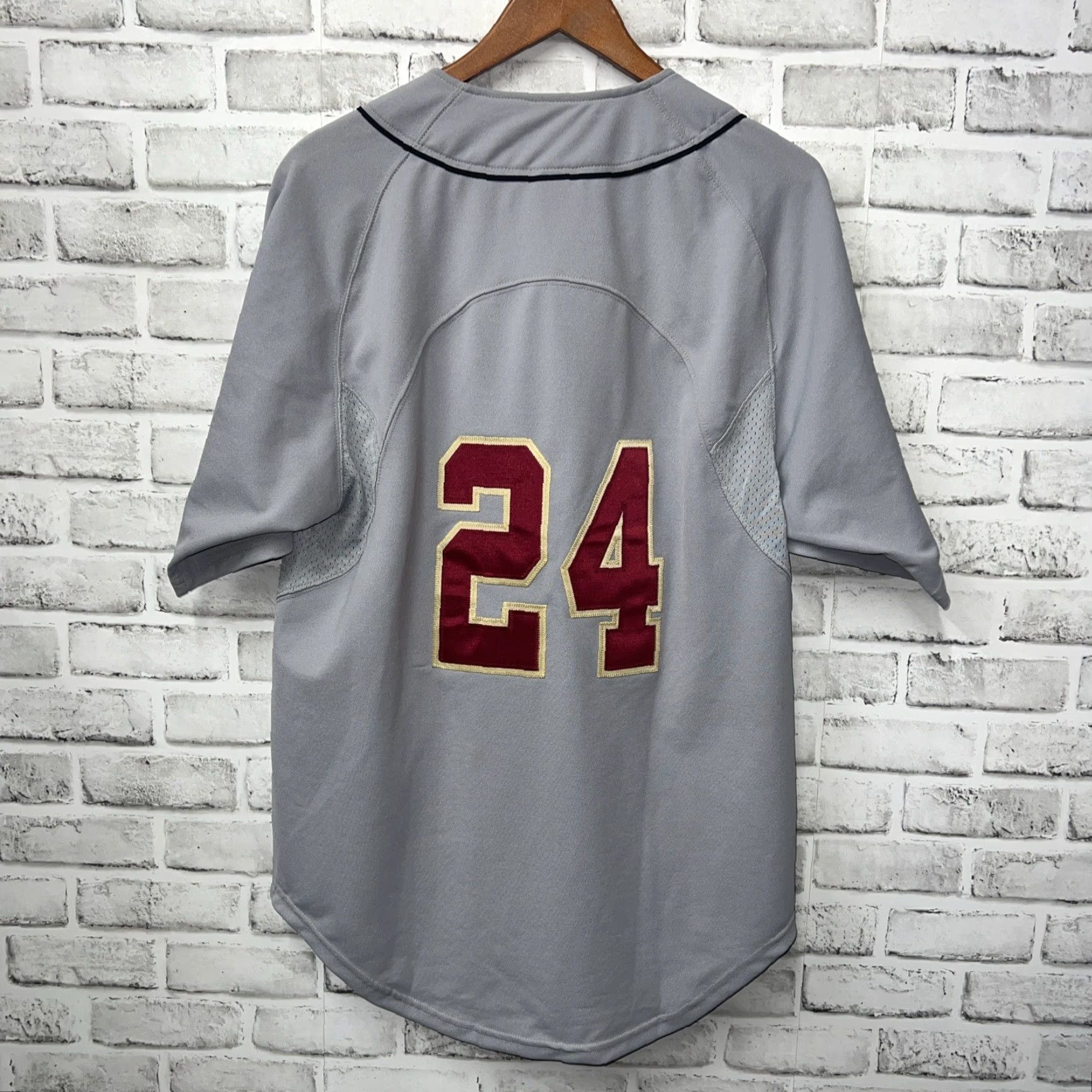 Nike VINTAGE Nike Baseball Jersey Gray #24 Mens Size M Size US M / EU 48-50 / 2 - 5 Thumbnail