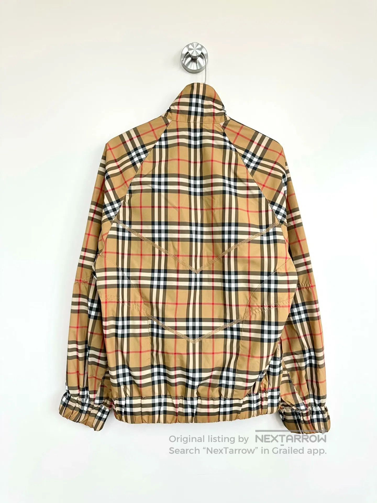 Burberry Burberry Khaki check patterned zipper jacket| Size XXS / US 00 / IT 34 - 2 Thumbnail