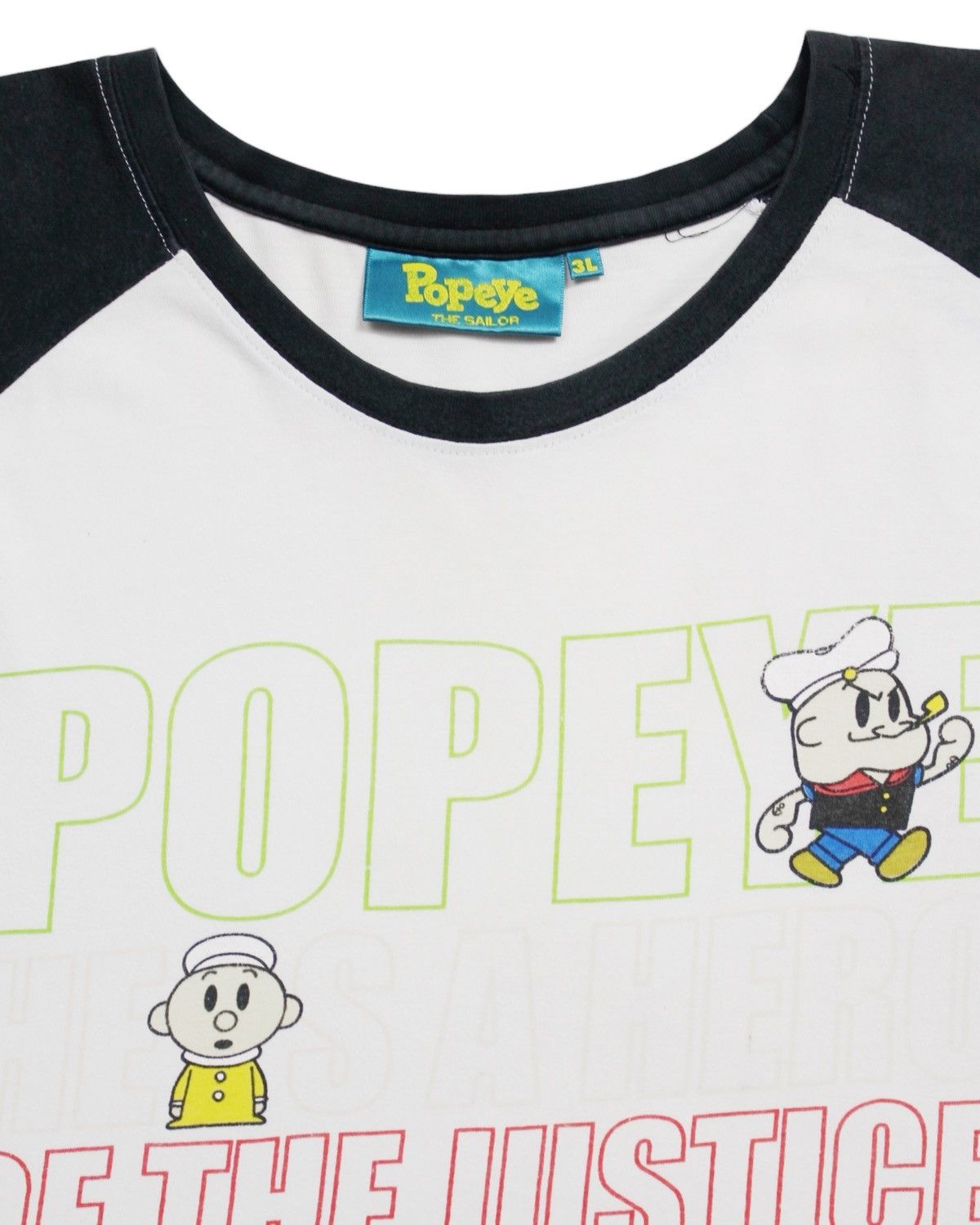 Vintage 2000S POPEYE THE SAILOR RAGLAN TEE Size US XL / EU 56 / 4 - 2 Thumbnail
