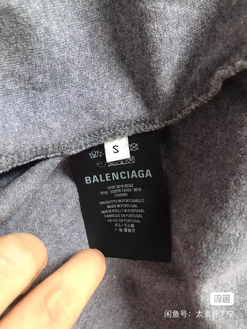 Balenciaga Balenciaga Dark gray chest logo Mangxing T-shirt Size US S / EU 44-46 / 1 - 5 Thumbnail