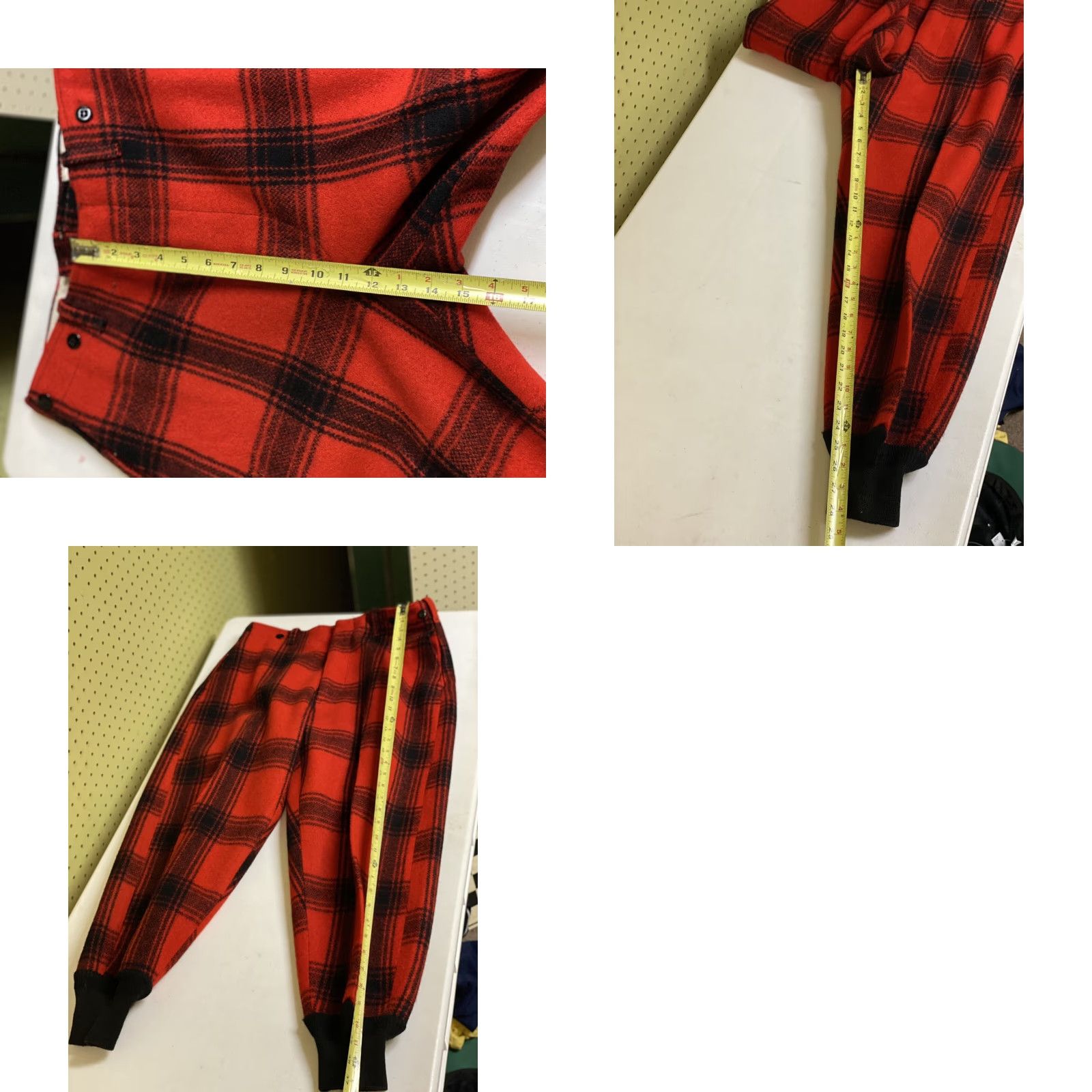 Vintage VINTAGE Penneys Buffalo Plaid Wool Hunting Pants Mens 32 Red Black Wool Blend Casual USA 32 Mens Pants Size US 32 / EU 48 - 8 Thumbnail