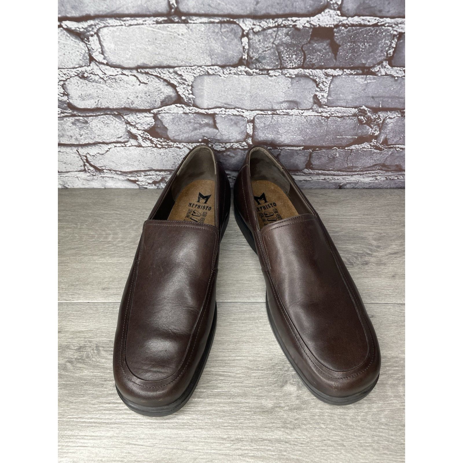 Mephisto Mephisto Brown Leather Loafers Air Jet Insoles Slip On Shoes Size US 11.5 / EU 44-45 - 11 Thumbnail