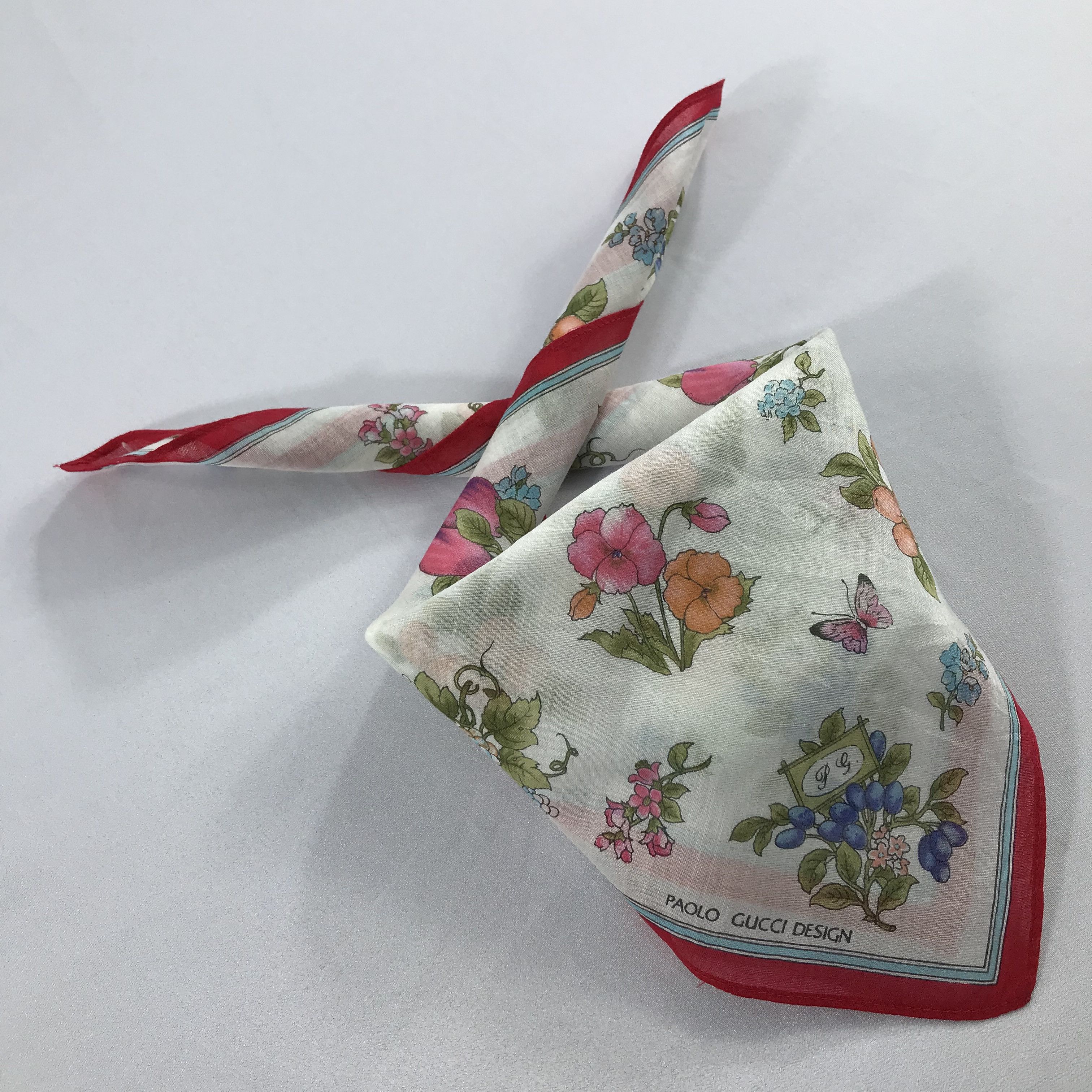 Paolo Gucci × Vintage Paolo Gucci Bandana / Handkerchief / Neckerchief - S2286 Size ONE SIZE - 4 Thumbnail