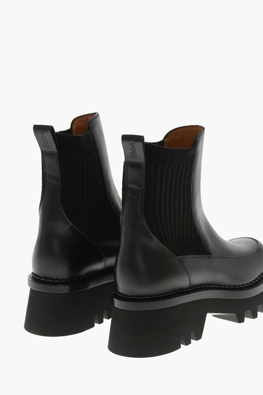 Chloe og1mm0426 Leather Chelsea Ankle Boots in Black Size US 10 / IT 40 - 2 Thumbnail