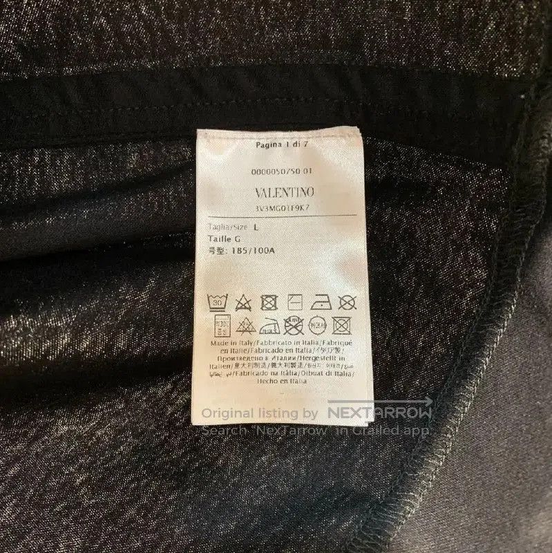 Valentino Valentino Black Cotton Men's T-shirt . Size US L / EU 52-54 / 3 - 6 Thumbnail