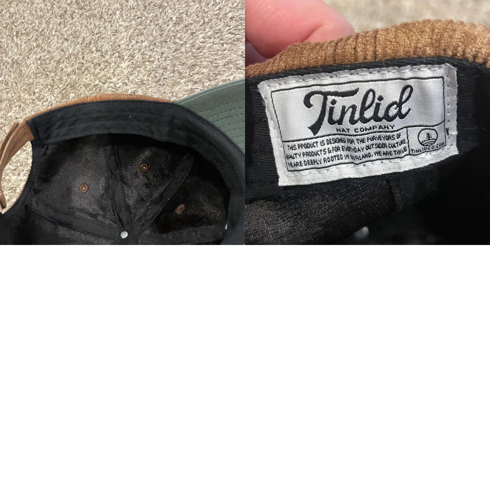 Logo 7 Tinlid Hat Brown Corduroy Tree Logo Strap Back One Size Outdoor Mens Baseball Cap Size ONE SIZE - 9 Thumbnail