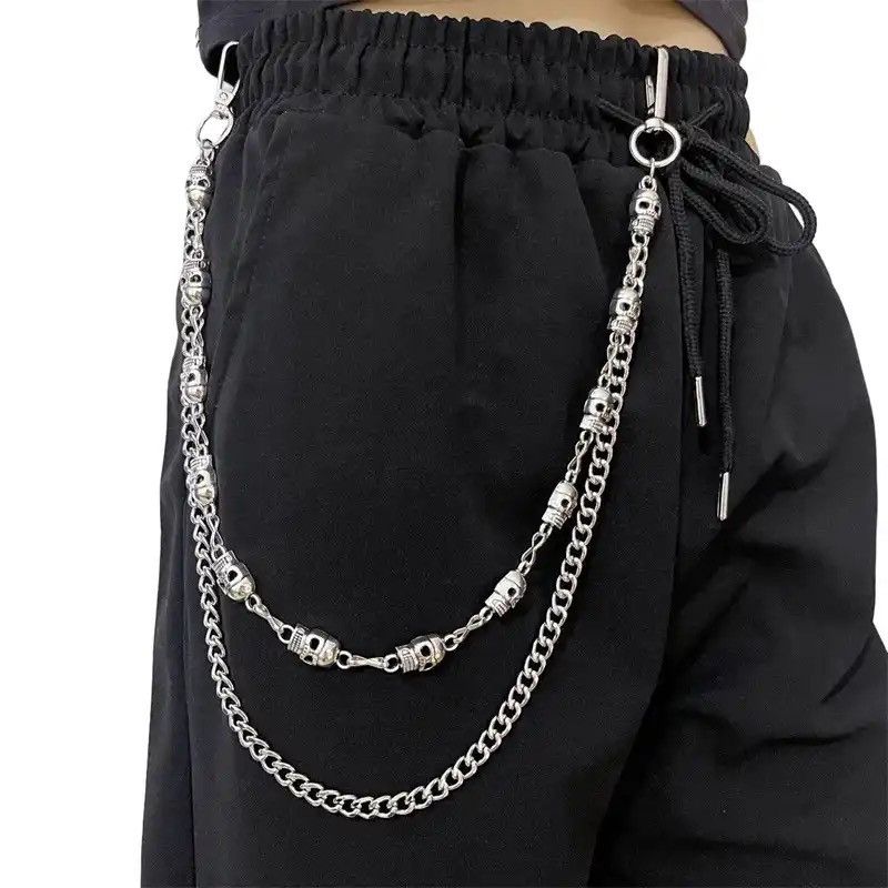 Jewelry Punk Pants Chain Skull Keychains Size ONE SIZE - 1 Thumbnail