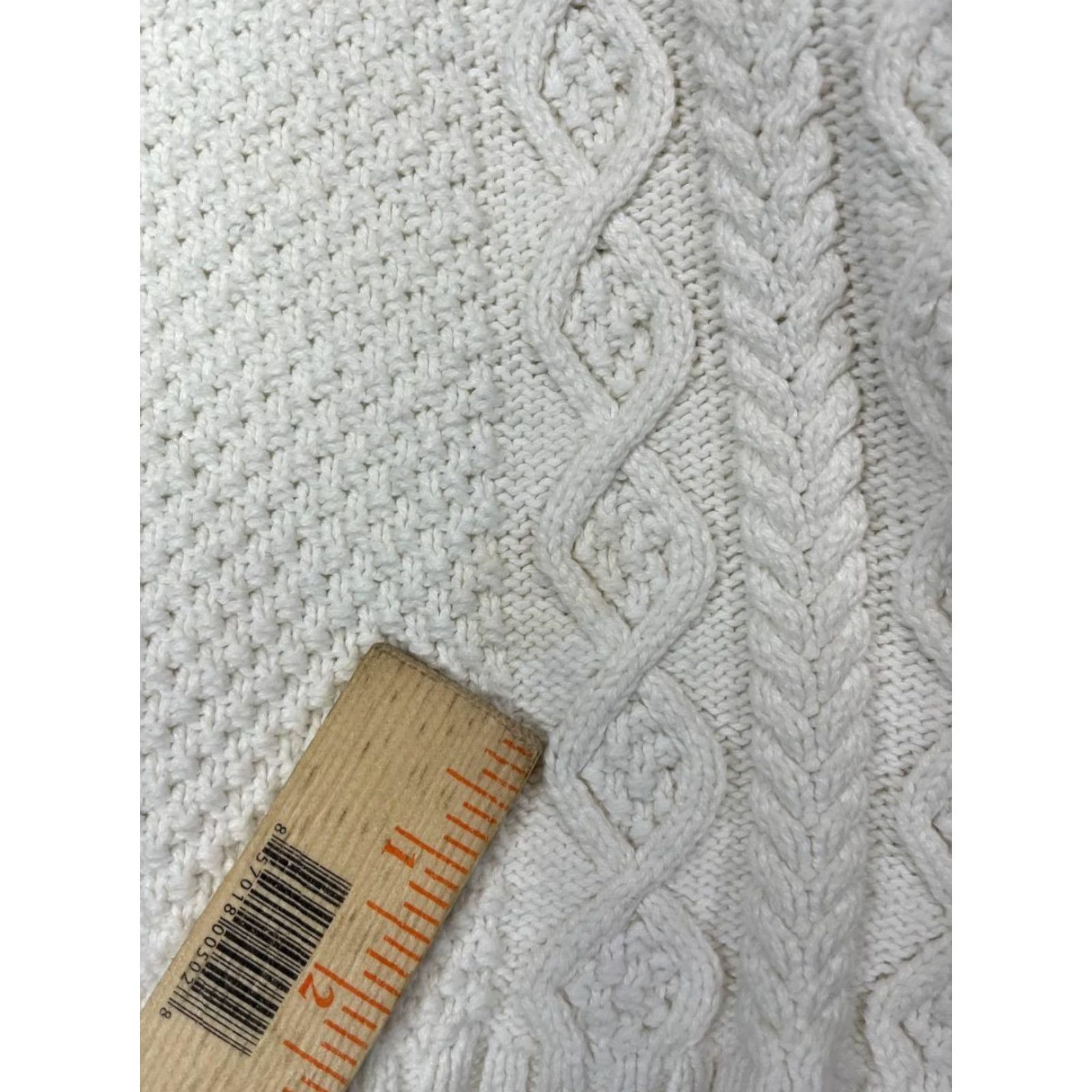Ralph Lauren Vtg Polo Jeans Ralph Lauren Sweater White Cable Knit Hooded Pullover Women's M Size M / US 6-8 / IT 42-44 - 7 Thumbnail
