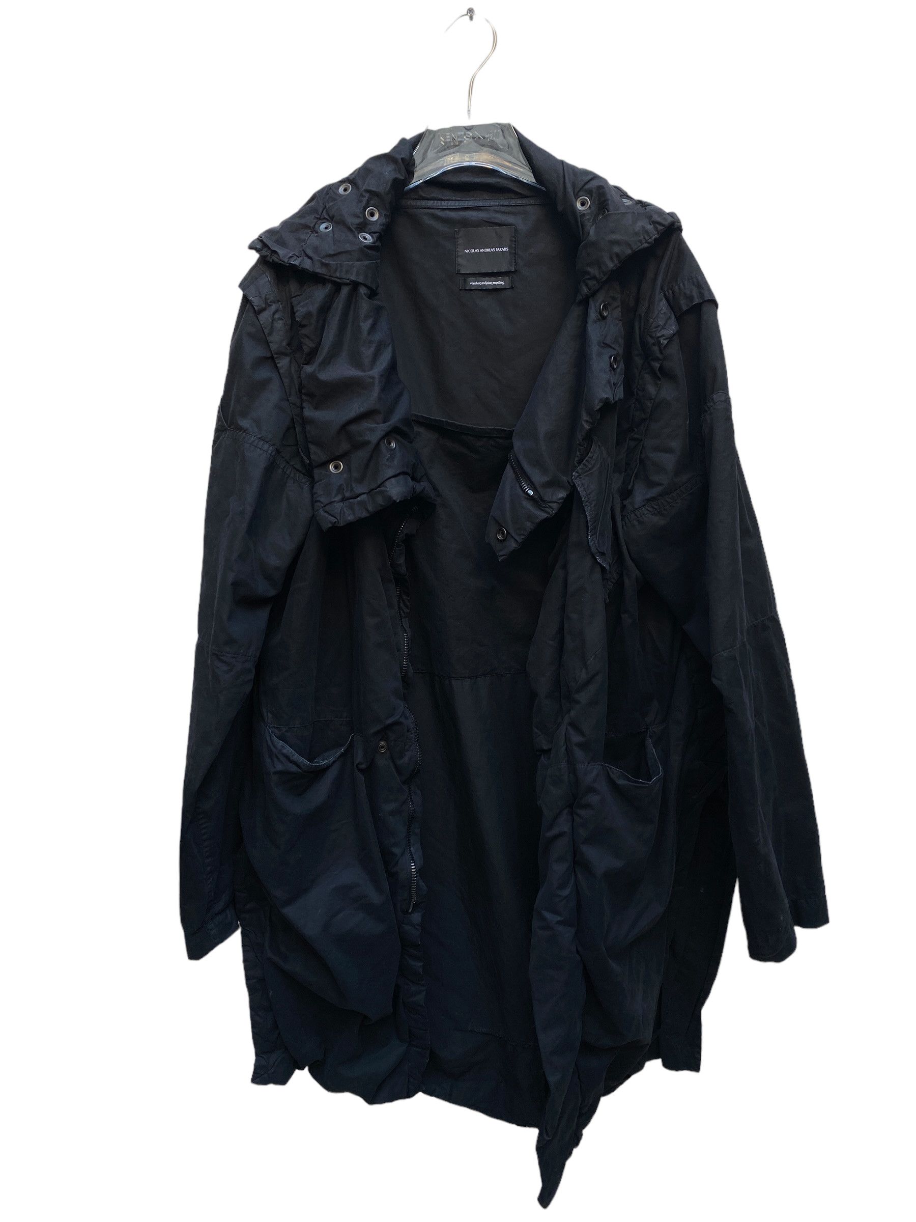 Nicolas Andreas Taralis Black Oversized Parka Size US S / EU 44-46 / 1 - 3 Thumbnail