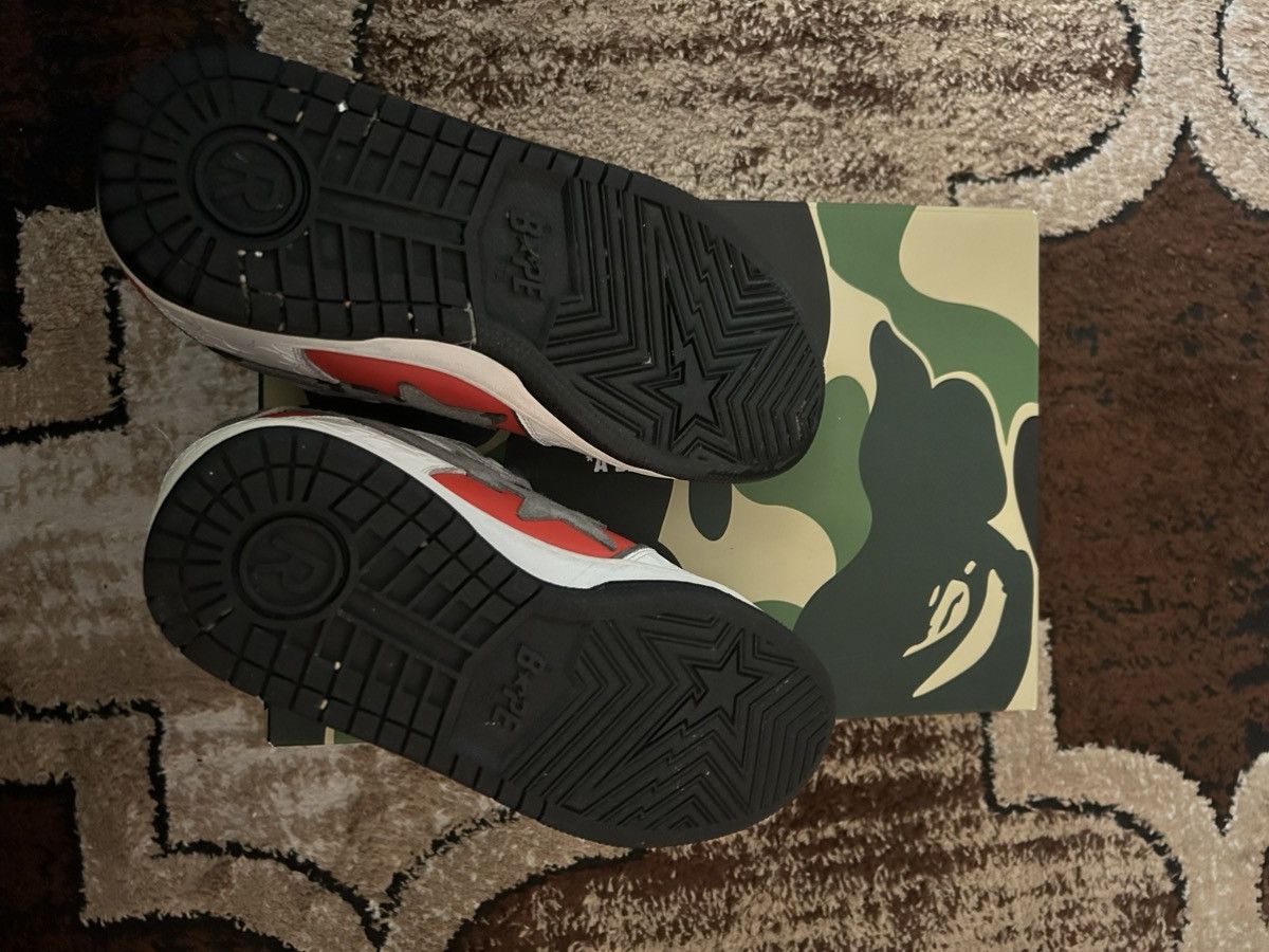 Bape White and red bapesta sneakers Size US 9 / EU 42 - 4 Thumbnail