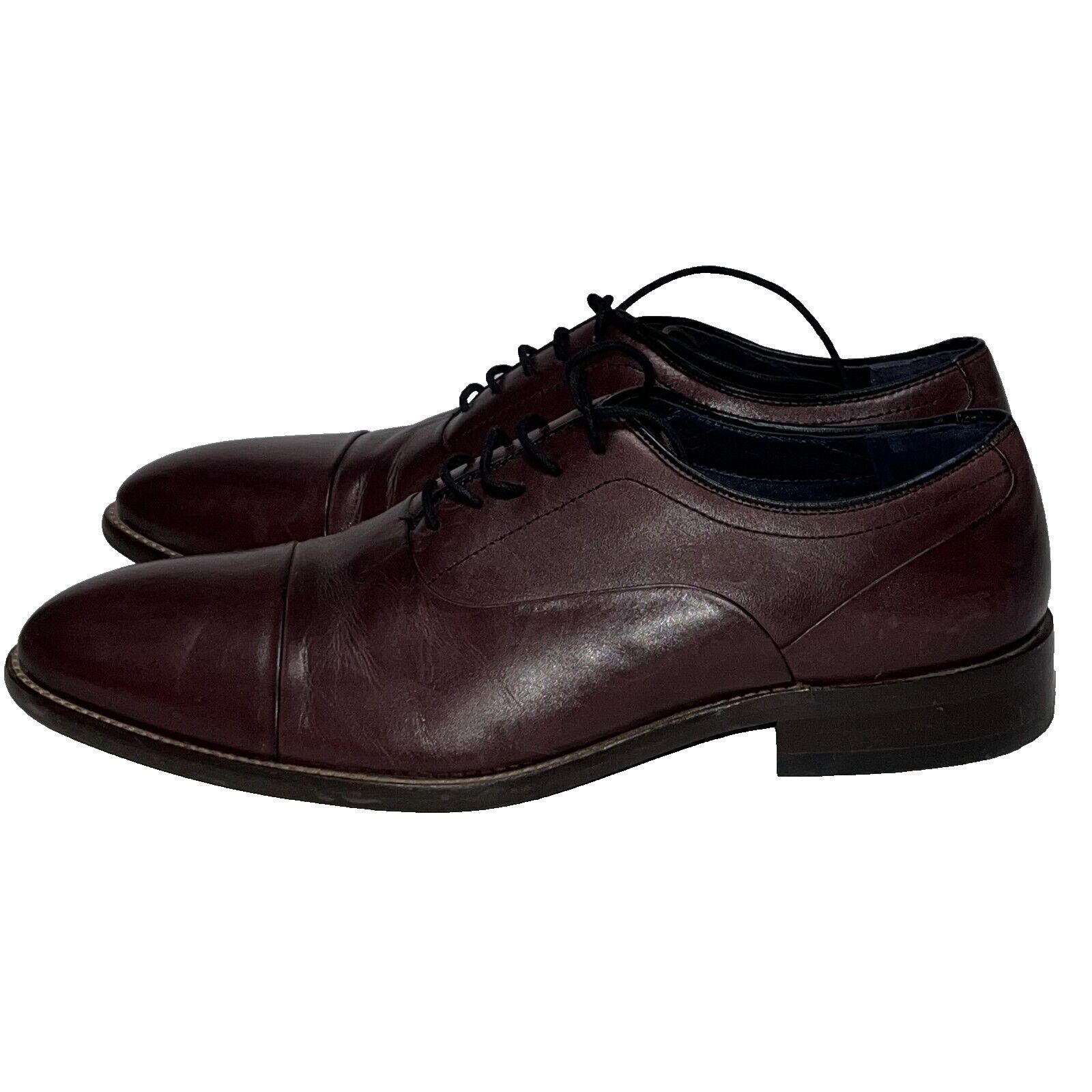 Johnston & Murphy Johnston & Murphy Burgundy Leather Cap Toe Oxfords Size 10M Size US 10 / EU 43 - 6 Thumbnail