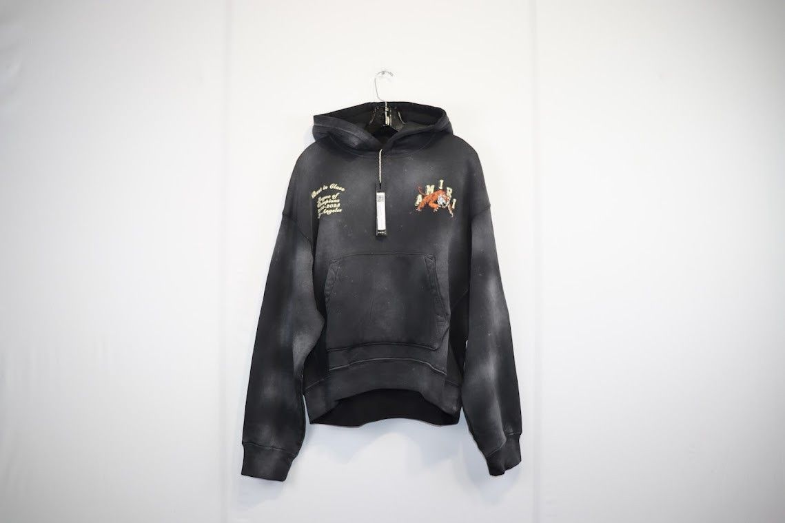 Amiri o1rshd1 Tiger Varsity Hoodie in Black Size US M / EU 48-50 / 2 - 1 Thumbnail