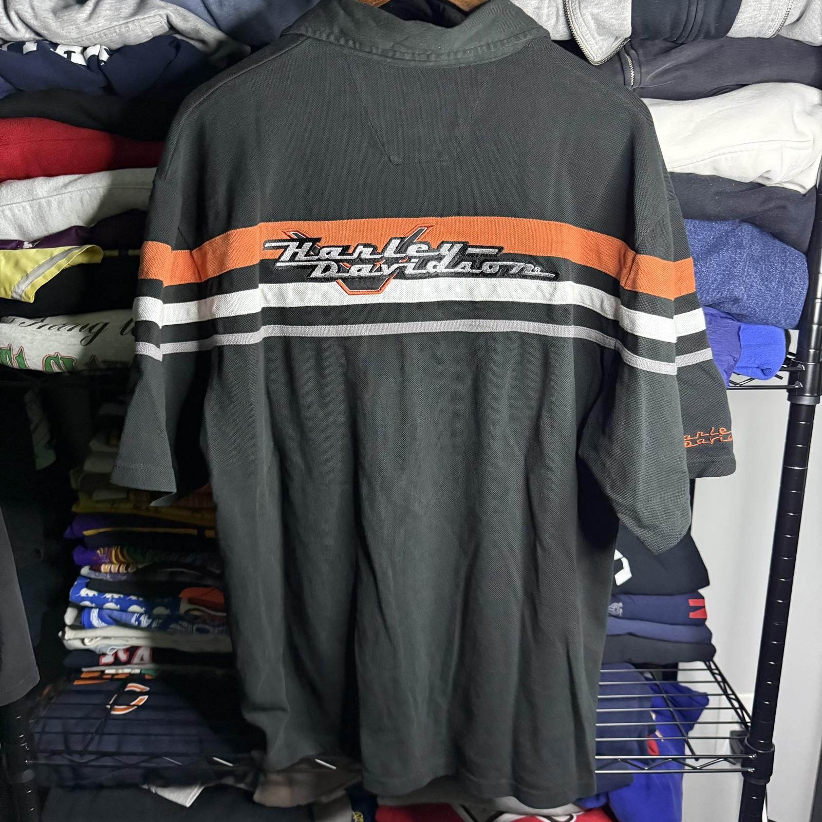 Harley Davidson Harley-Davidson Vintage Polo Shirt with Stripes Size US XL / EU 56 / 4 - 4 Thumbnail