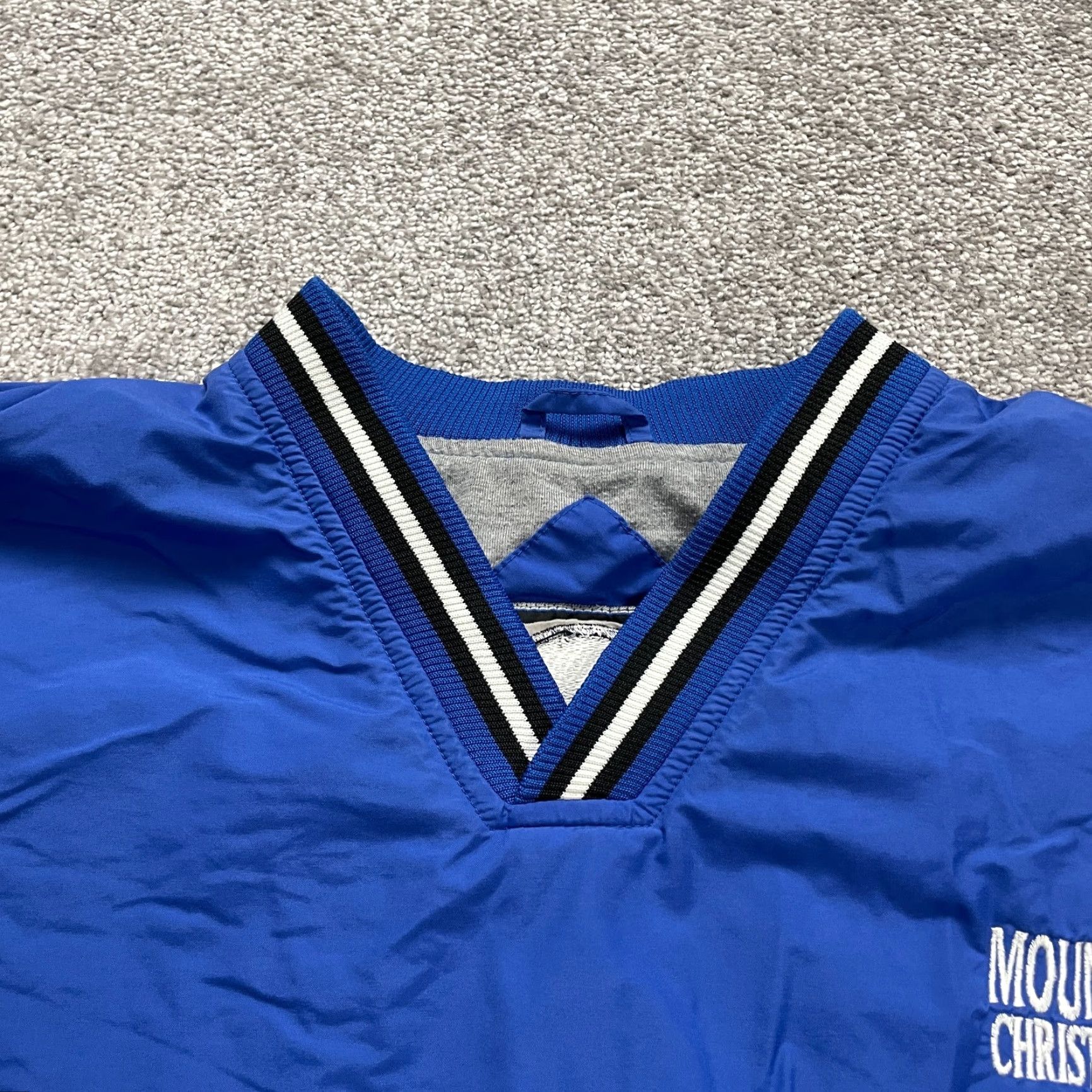 Holloway Holloway Windbreaker Jacket Mens 2XL Blue Mount Paran Christian School Pullover Size US XXL / EU 58 / 5 - 3 Thumbnail