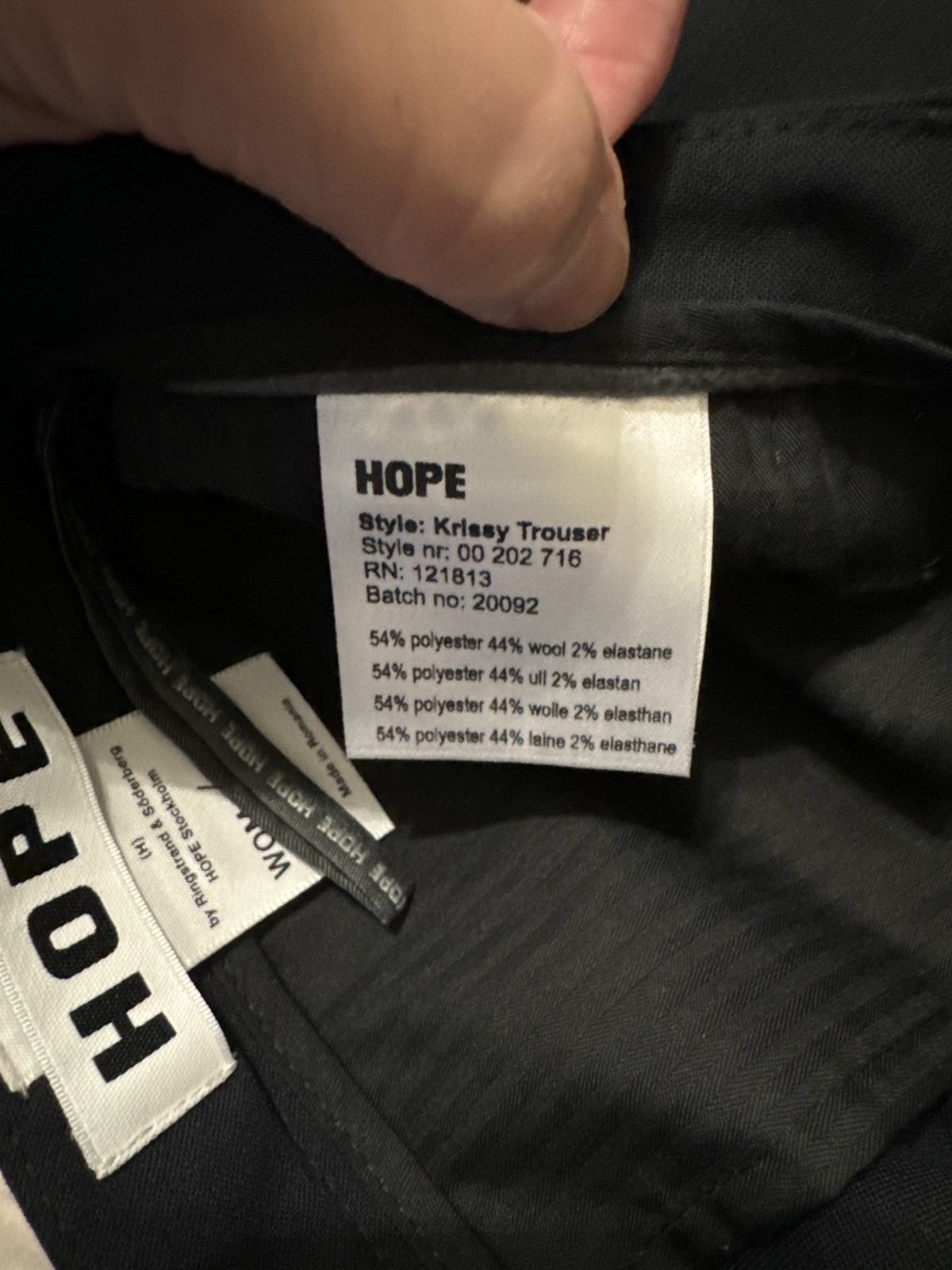 Hope Hope Stockholm New “Krissy” Trouser Wool Blend Dark Navy Size 27" / US 4 / IT 40 - 9 Thumbnail