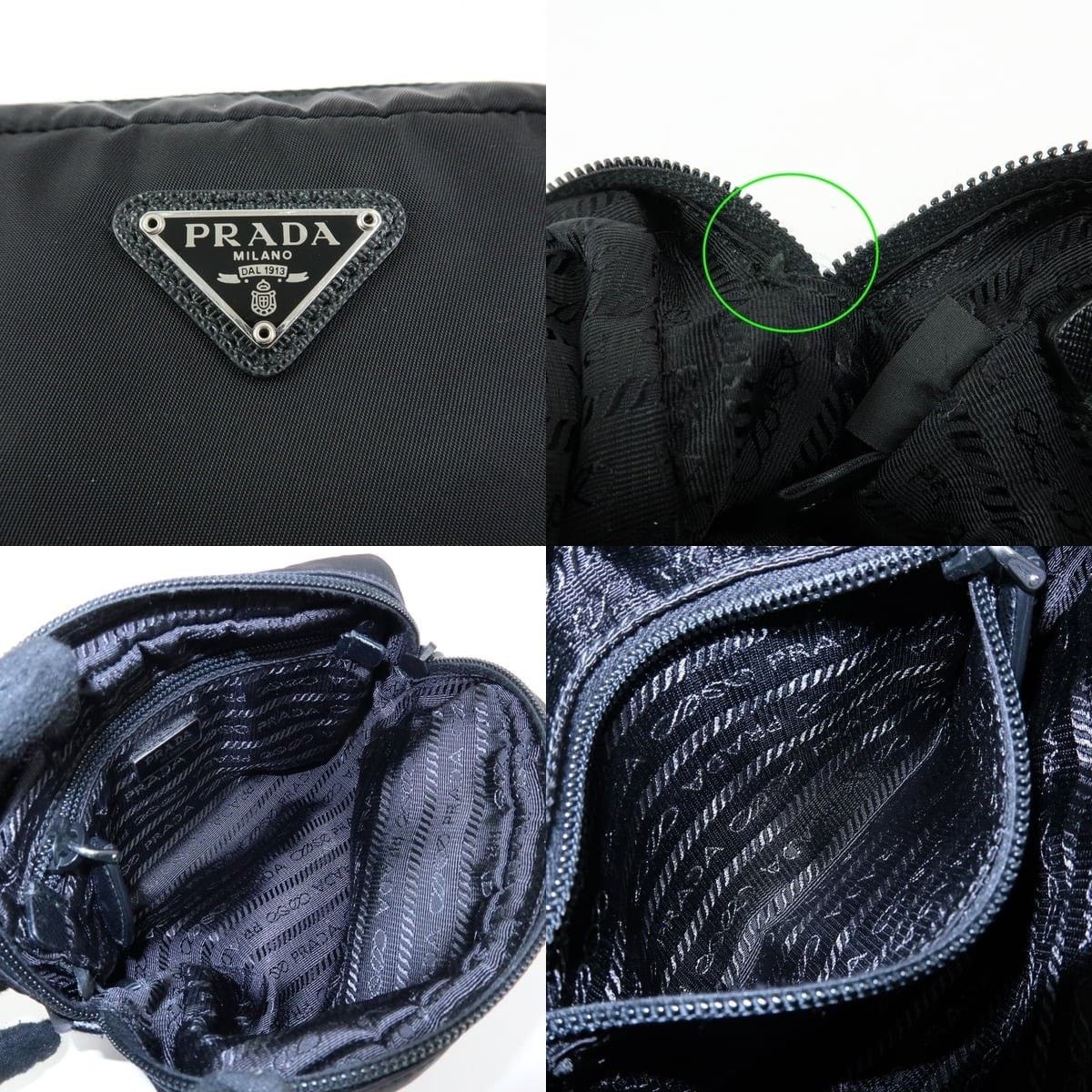 Prada Prada Re-Nylon Saffiano Cosmetic Pouch Black Size ONE SIZE - 7 Thumbnail