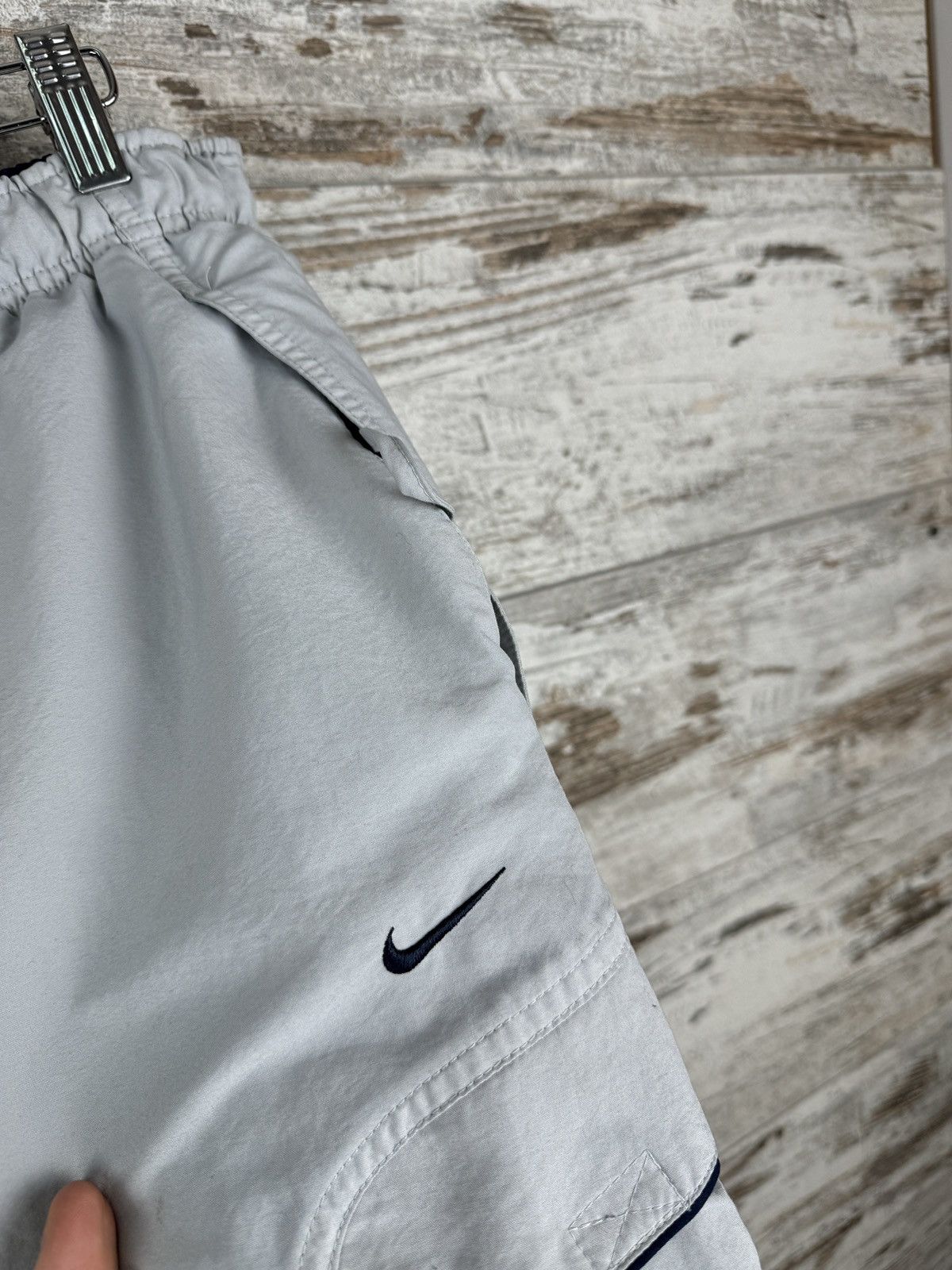 Nike × Vintage Mens Vintage Nike swoosh cargo pants drill sweatpants rare Size US 34 / EU 50 - 6 Thumbnail
