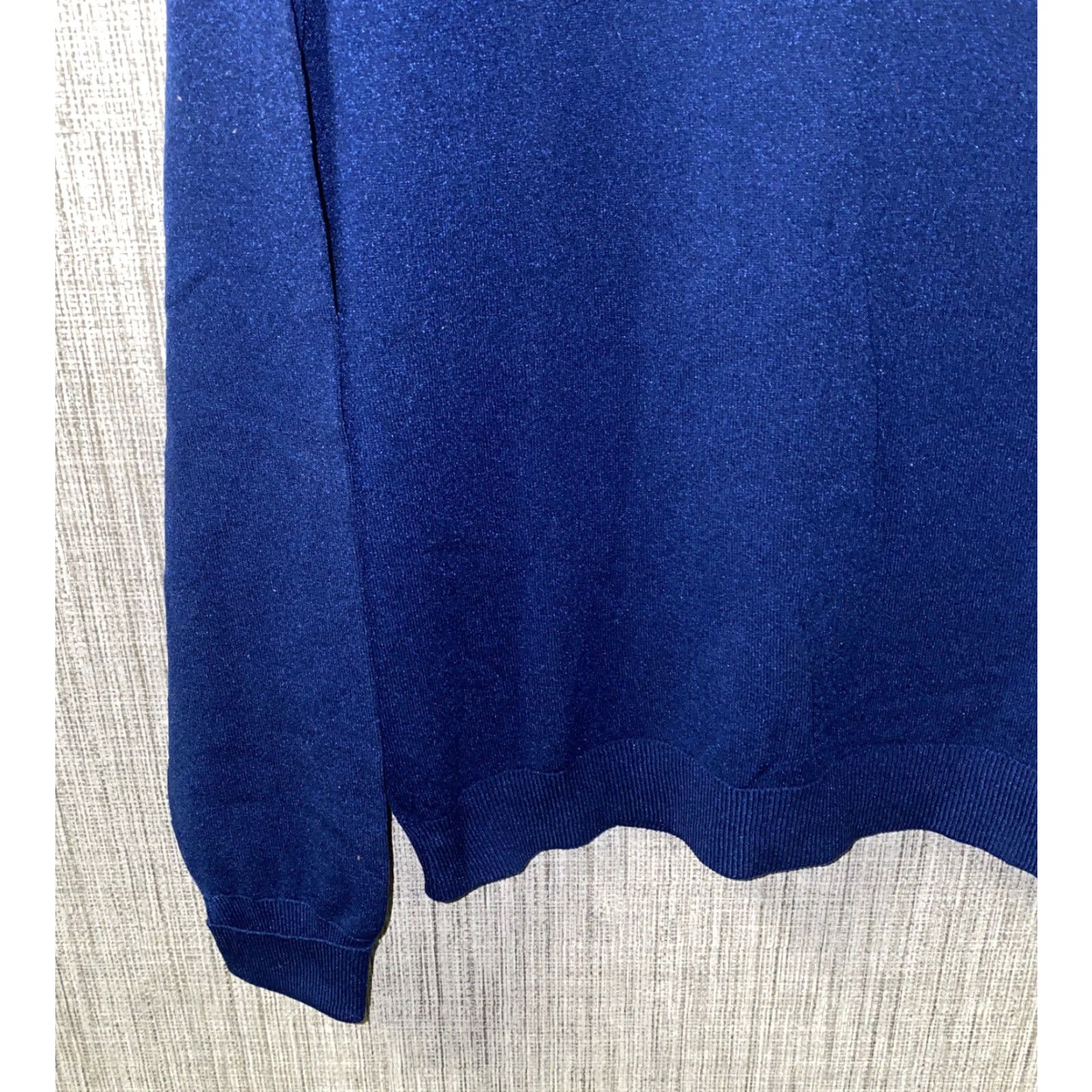 Vintage VINTAGE Thane Moc Neck Sweater Adult Large Blue Solid Mens Size US L / EU 52-54 / 3 - 3 Thumbnail