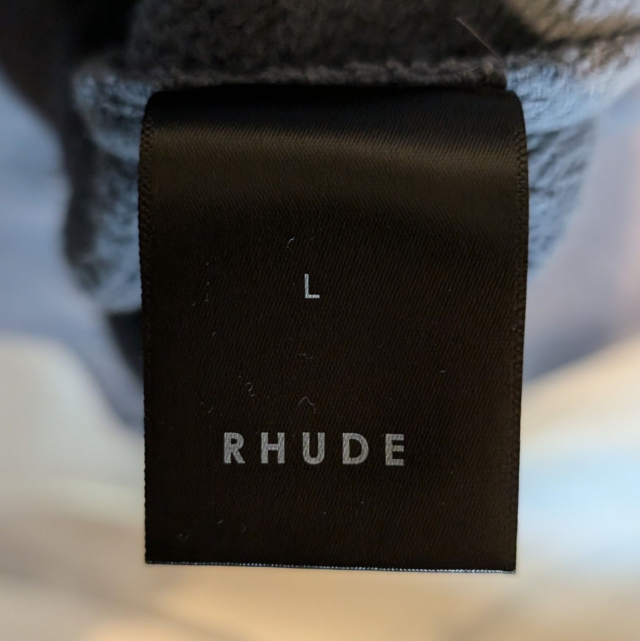 Rhude Distressed Script Logo Zip Hoodie Size US L / EU 52-54 / 3 - 6 Thumbnail