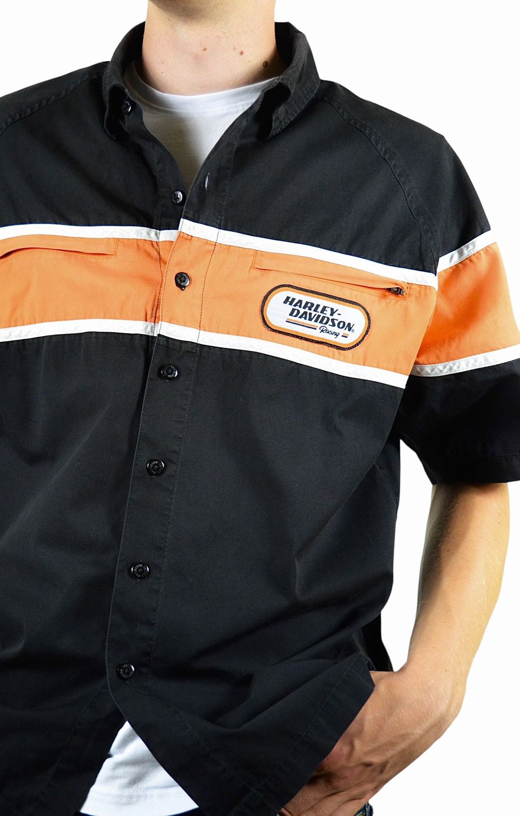Harley Davidson Vintage Harley Davidson Mechanic Y2K Racing Shirt Size US M / EU 48-50 / 2 - 2 Thumbnail