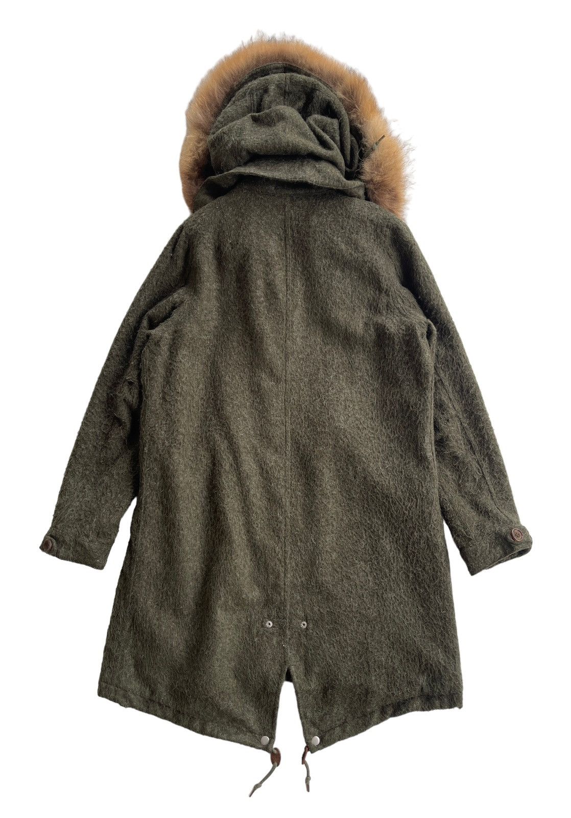 Japanese Brand Johnbull Raccoon Mohair Bono Hooded Parka Size M / US 6-8 / IT 42-44 - 3 Thumbnail