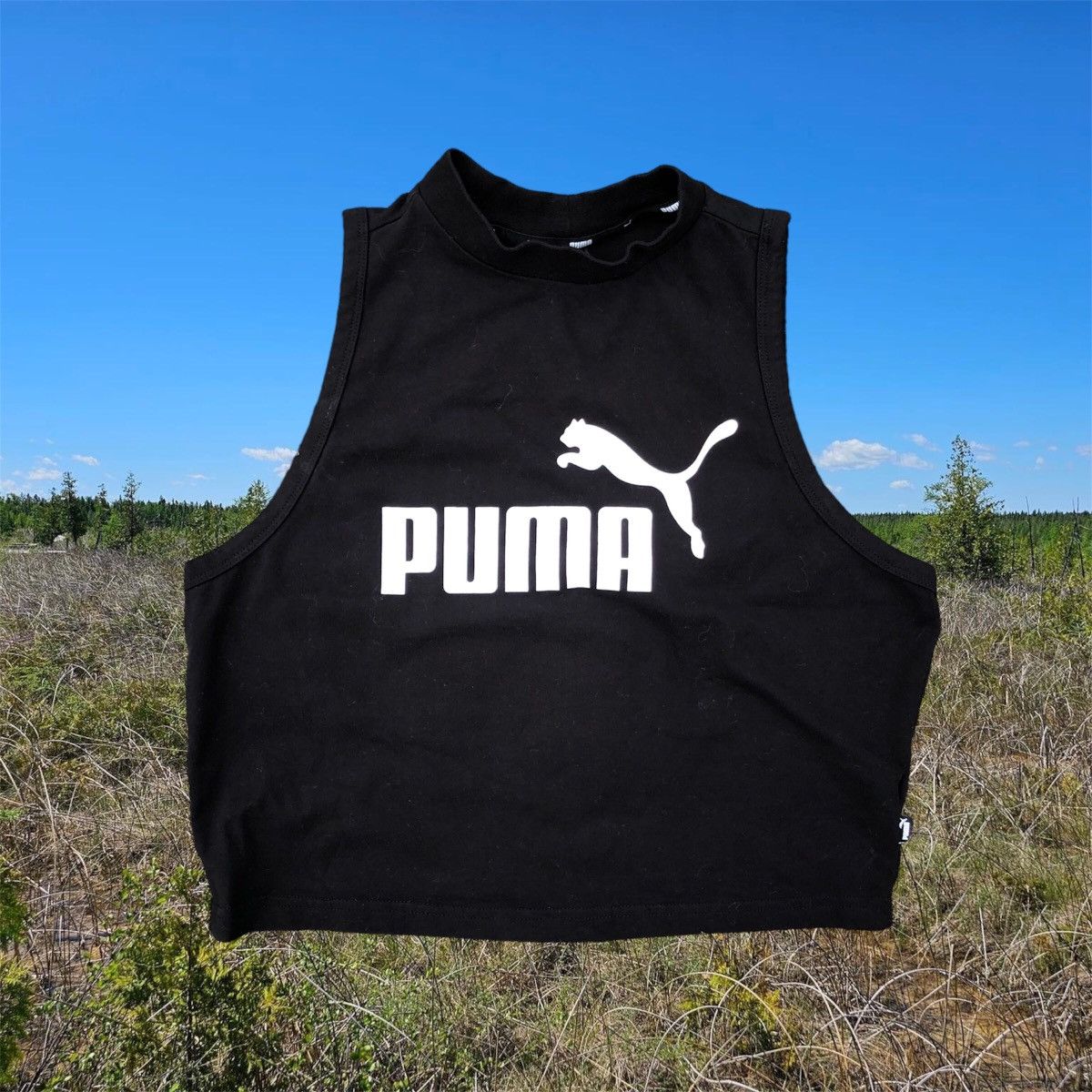 Puma Puma sleeveless crop top shirt Size L / US 10 / IT 46 - 1 Thumbnail