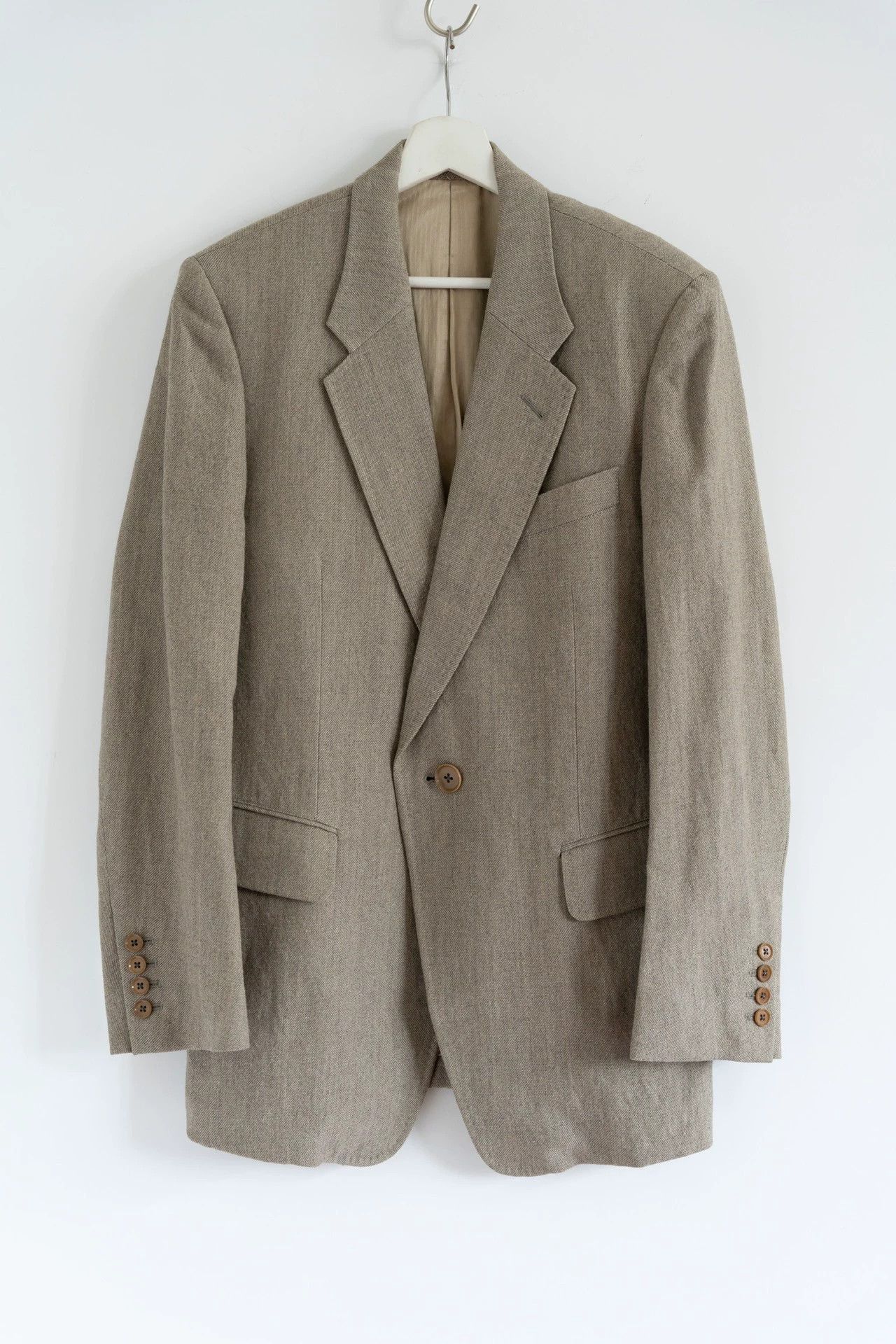 Yohji Yamamoto Beige Single-Breasted Light Jacket Size M Size US M / EU 48-50 / 2 - 1 Thumbnail