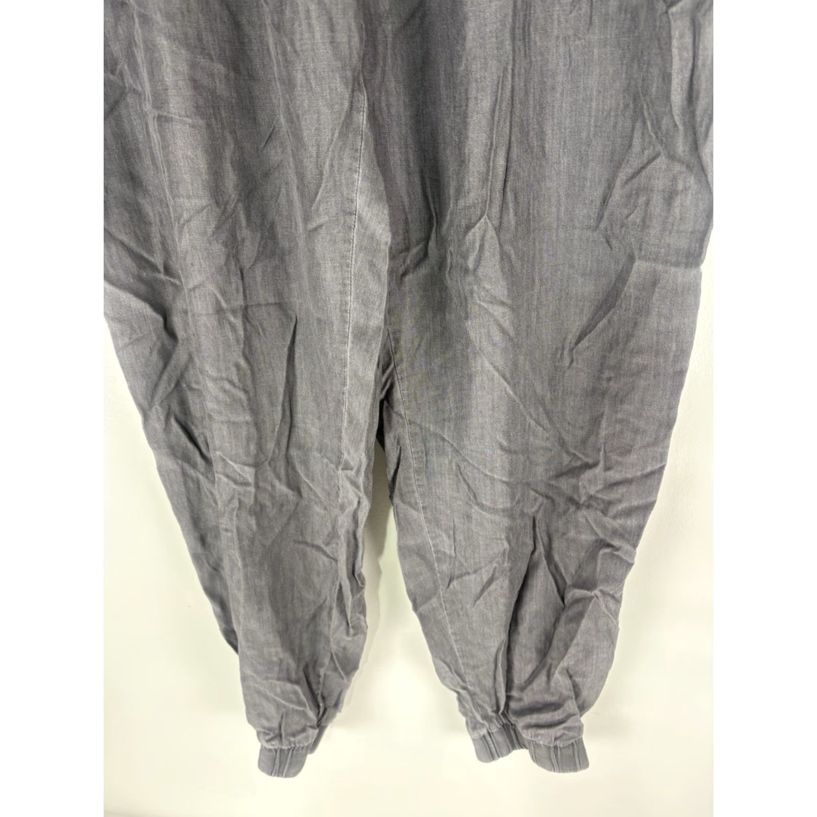 Vintage VINTAGE None Serra Gray Lyocell Joggers Women's Size L Elastic Waist Pockets Casual Summer Fall Spring Size 36" / US 14 / IT 50 - 3 Thumbnail