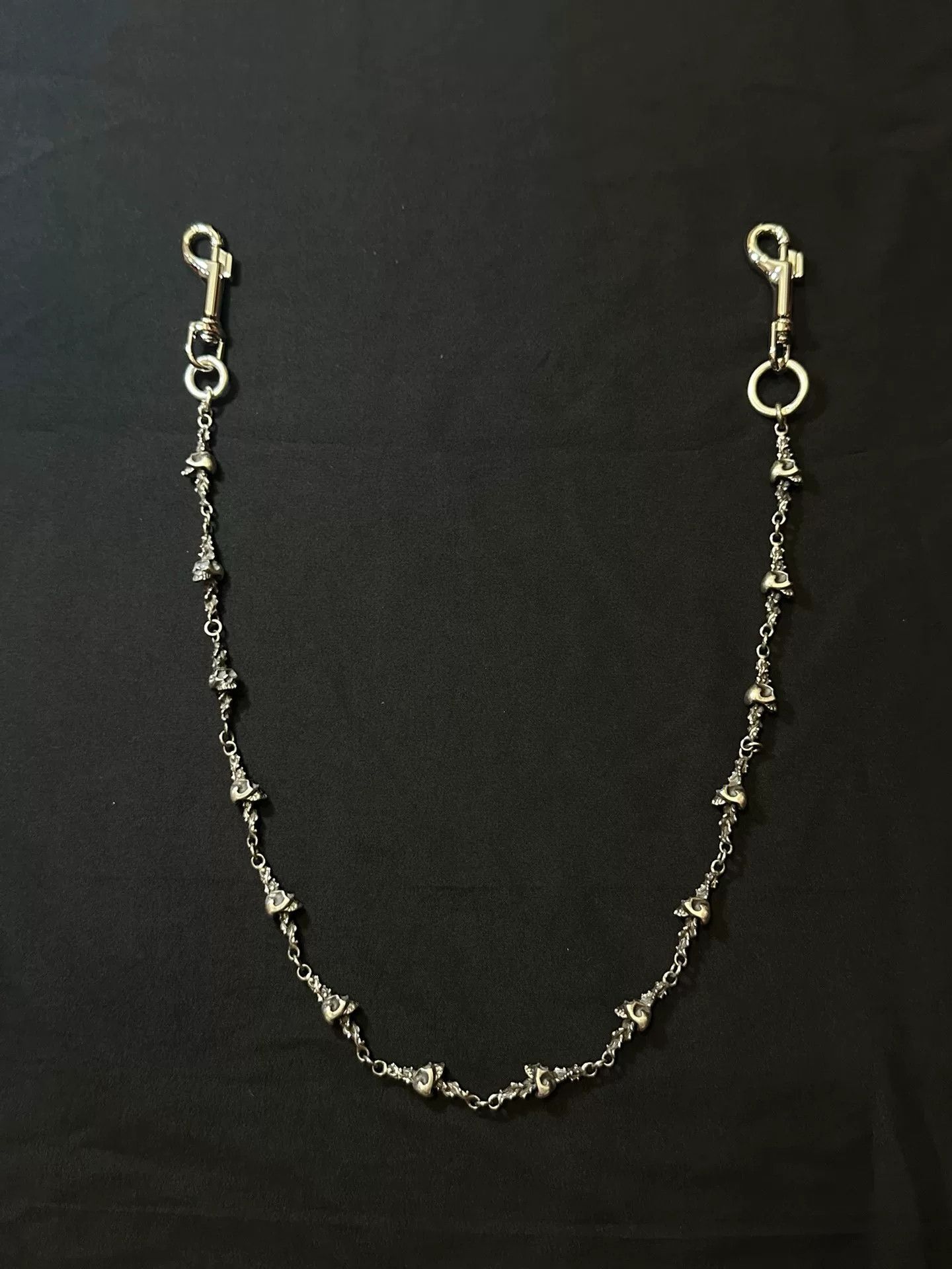 Vintage Vintage 80s Pure Silver Skull Pants Chain Size ONE SIZE - 1 Thumbnail