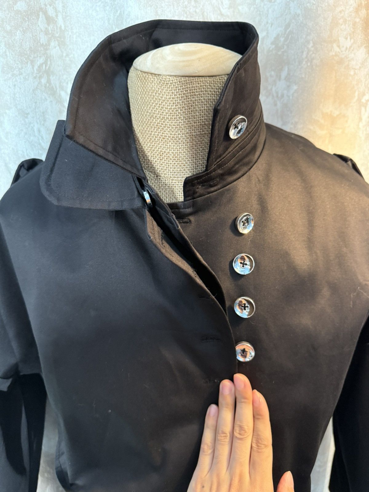 Other Gothic Military-Style Black Trench Coat – Bold Statement Size US L / EU 52-54 / 3 - 6 Thumbnail