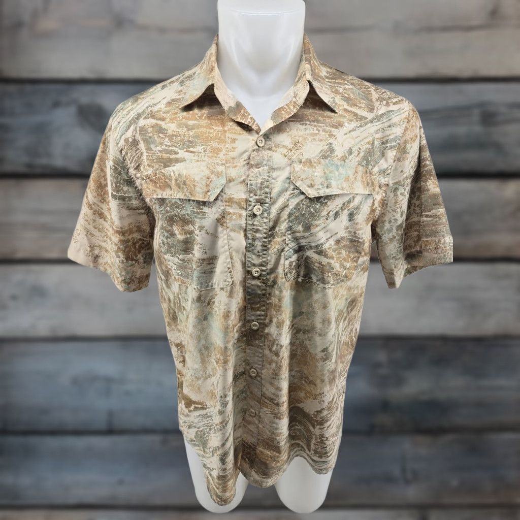Vintage Ocean + Coast Shirt Men Medium Beige Fishing Realtree Aspect Camouflage Button Up Shirt Size US M / EU 48-50 / 2 - 1 Thumbnail