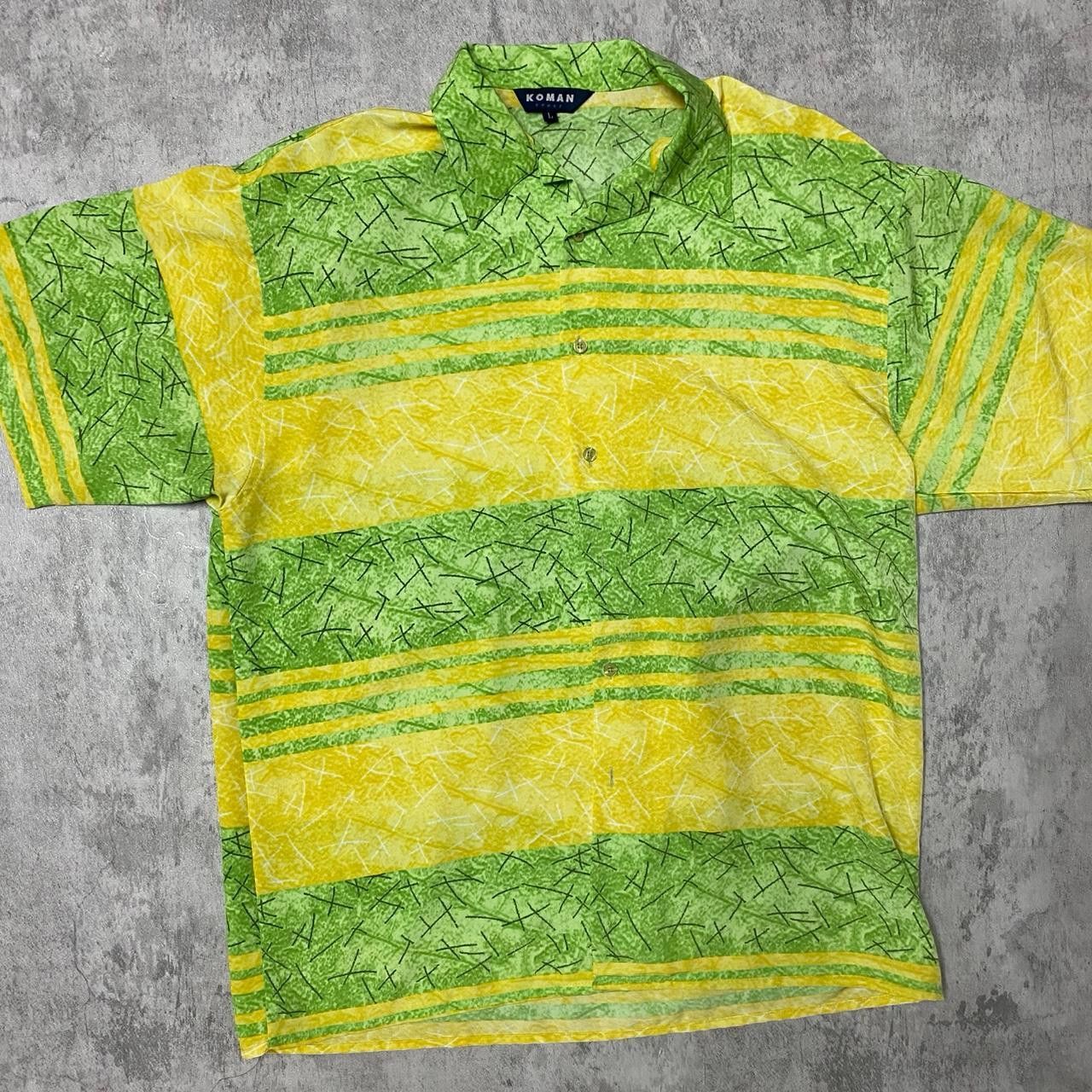 Other Green & yellow striped button-down shirt with a relaxed Size US L / EU 52-54 / 3 - 1 Thumbnail