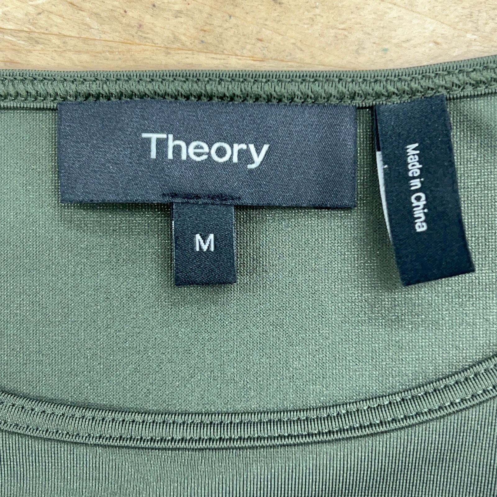 Theory Theory Sz M Dress Sheath Travel Jersey Gathered Waist Green Size M / US 6-8 / IT 42-44 - 12 Thumbnail