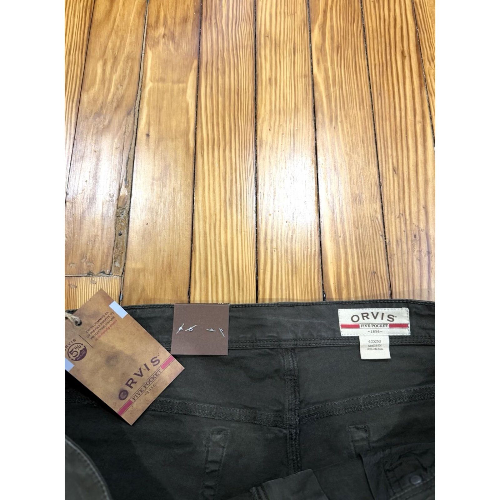Orvis Orvis Mens Straight Leg Pants Brown Tan Size 40x30 Khakis 5-Pocket Size US 40 / EU 56 - 3 Thumbnail