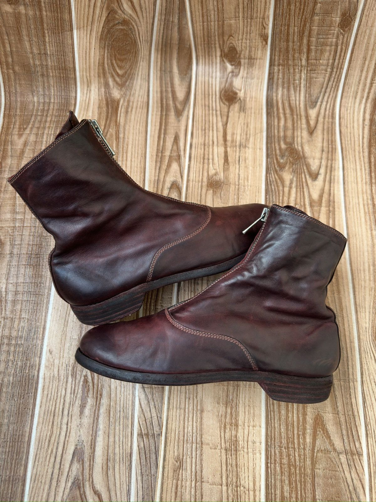 Guidi Guidi 210 Soft Horse Leather Front Zip up Boots Size US 7 / IT 37 - 7 Thumbnail