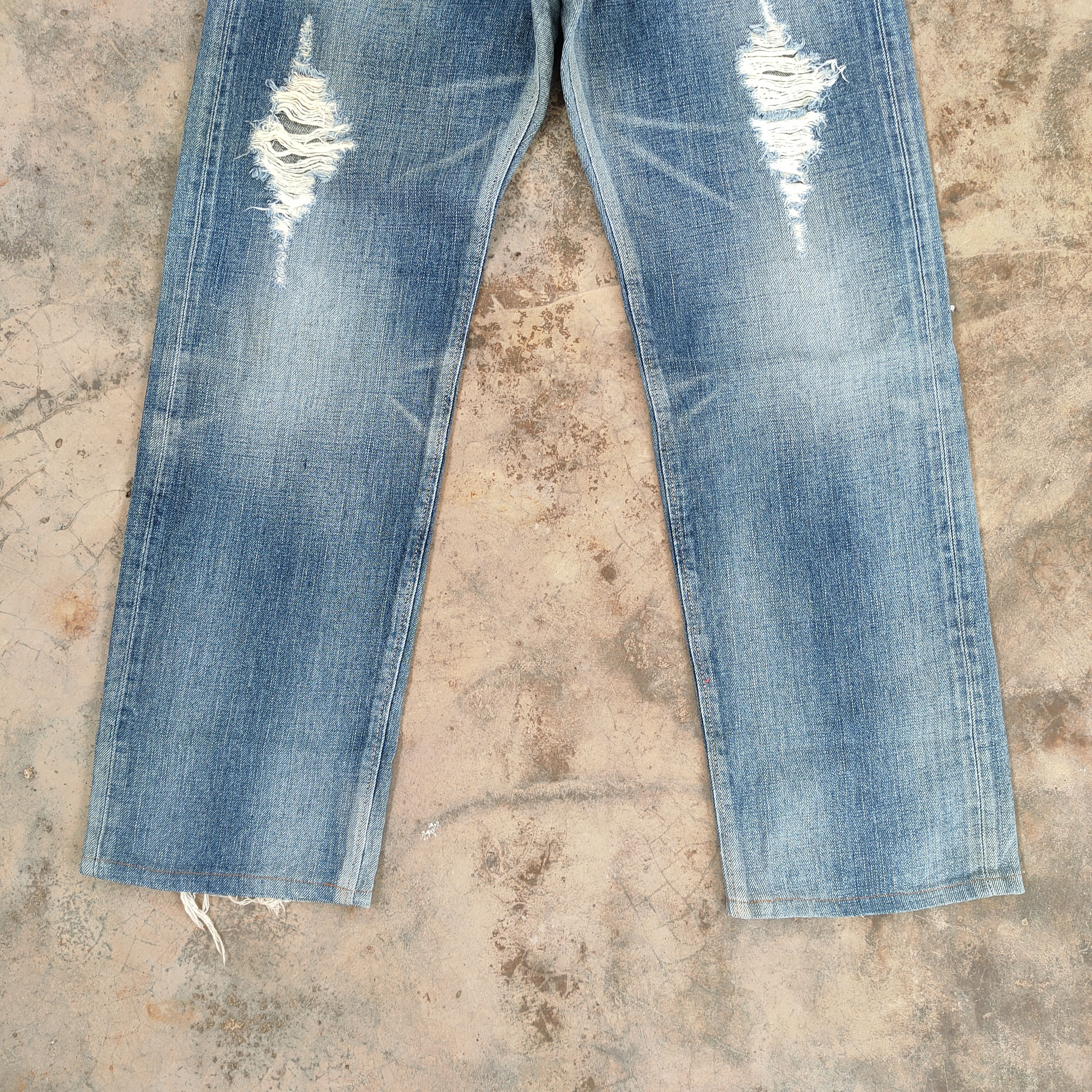 Edwin W31 VINTAGE EDWIN ORANGE TAG FADED DISTRESSED JEANS PANTS Size US 31 - 4 Thumbnail