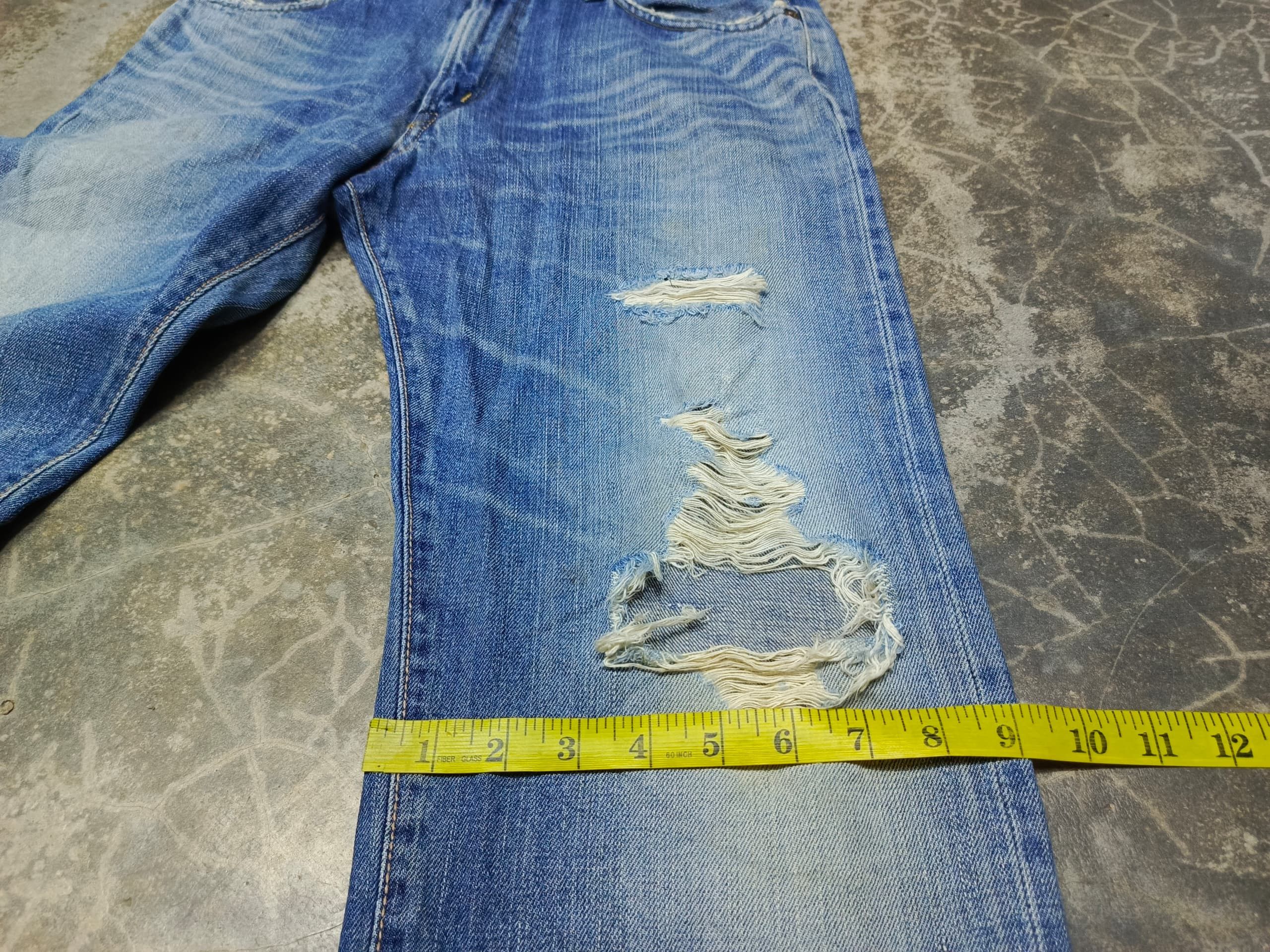 Tornado Mart Vintage edwin distressed 505XX selvedge jeans Size US 32 / EU 48 - 19 Thumbnail