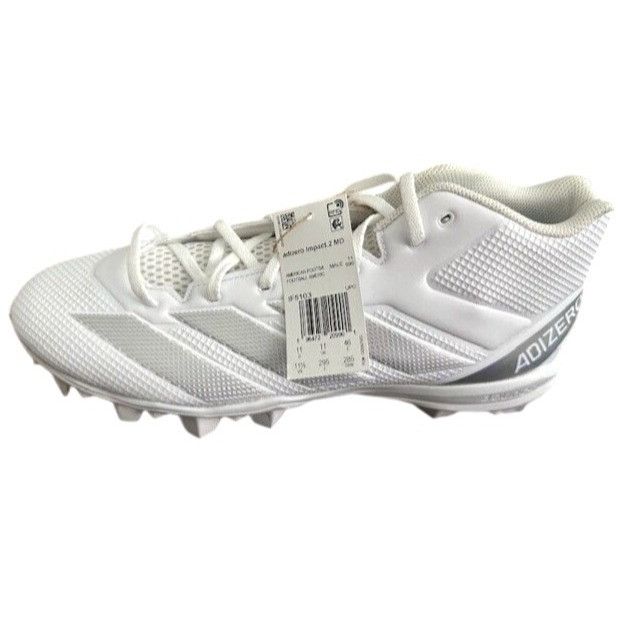 Adidas Adidas Adizero Impact 2 Spark White Molded Cleats IF5103 Men Size US 11.5 / EU 44-45 - 4 Thumbnail