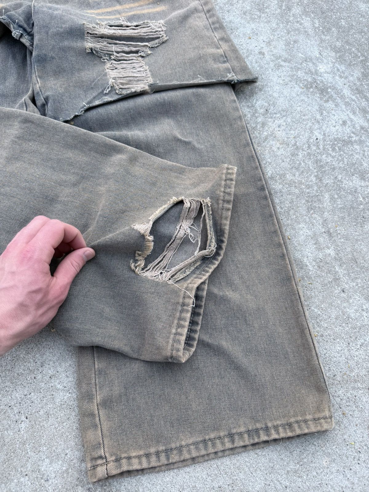 Other Vintage Y2K avantgarde streetwear wide buggy track jeans Size US 34 / EU 50 - 7 Thumbnail