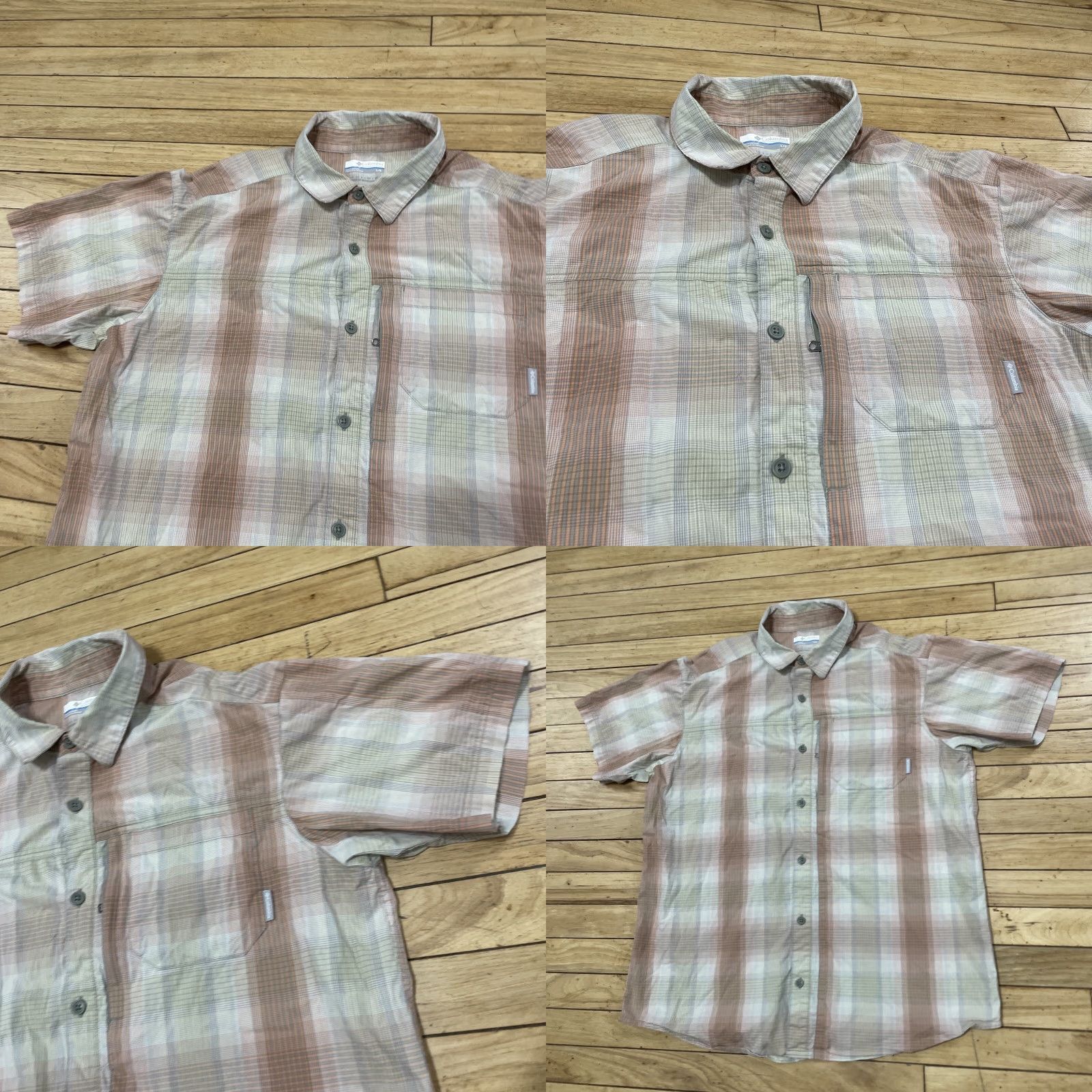 Vintage Columbia Button Shirt Men L Orange Plaid Omni Wick Short Sleeve Front Pocket Zip Pocket Outdoor Size US L / EU 52-54 / 3 - 10 Thumbnail