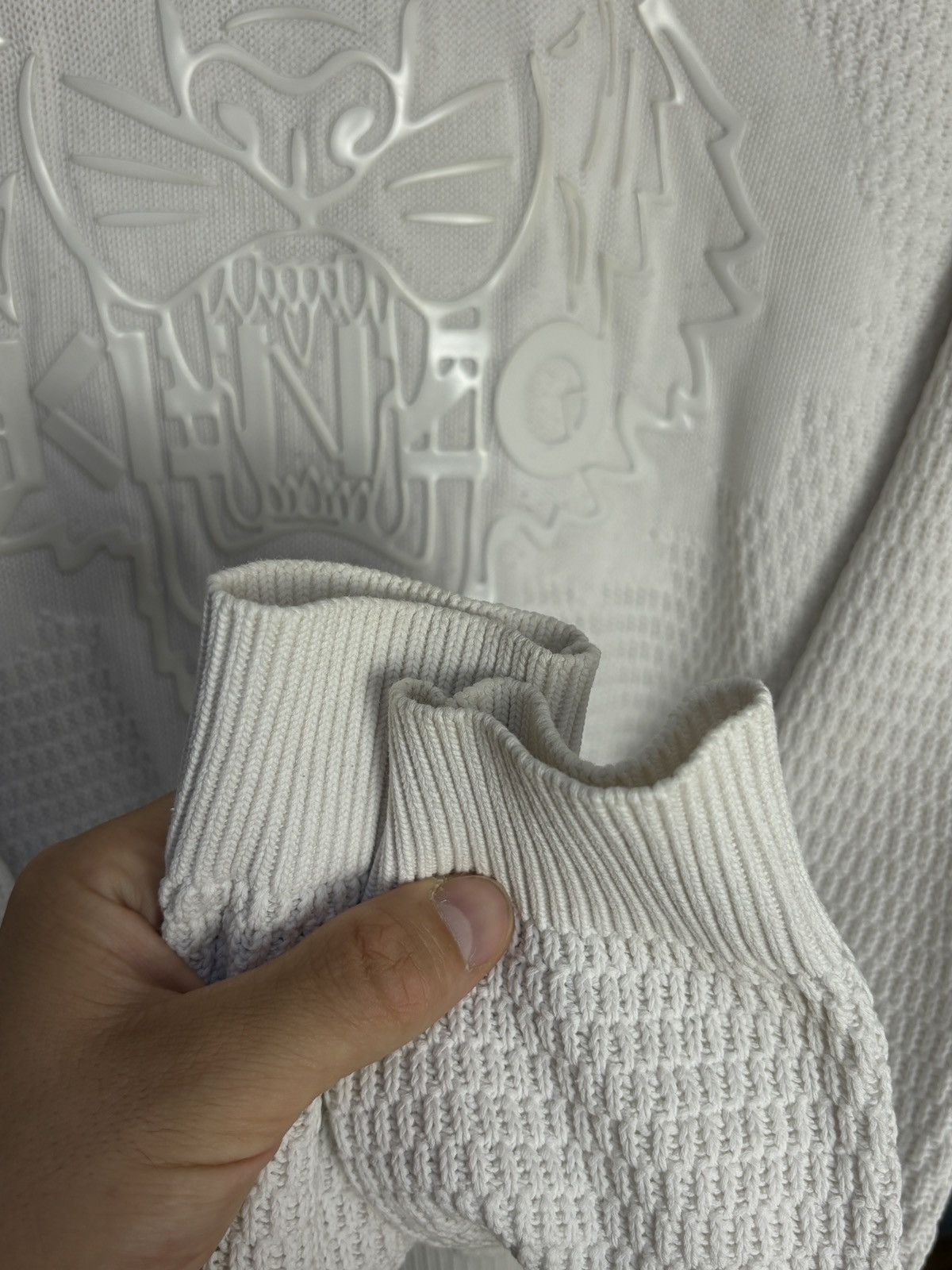 Kenzo Kenzo Paris White Knitted Tiger Sweatshirt Size M / US 6-8 / IT 42-44 - 6 Thumbnail