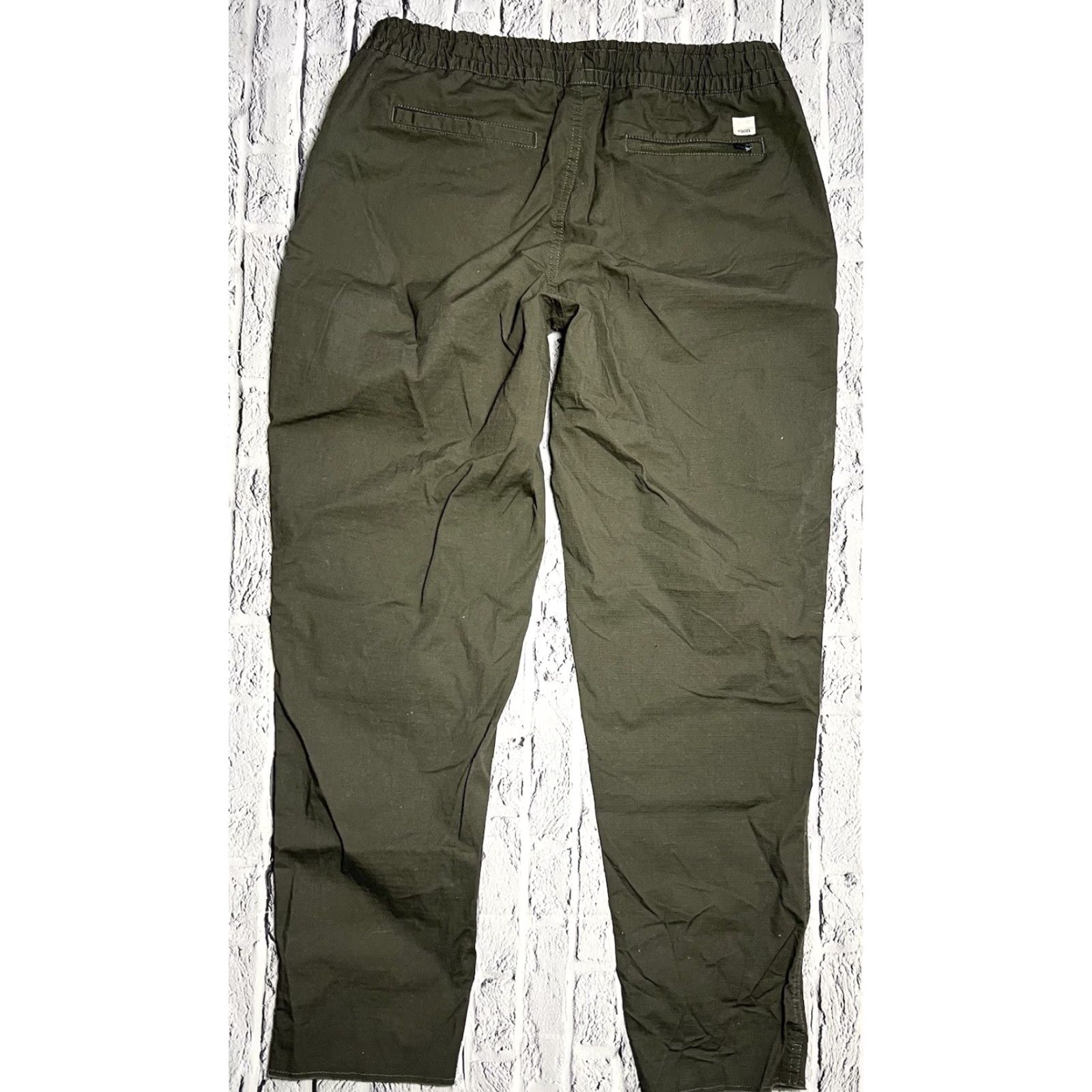 Vuori Vuori Pants Womens M Green The Rise The Shine Wide Leg Ripstop Organic Cotton Cropped Regular Lightweight Pockets Elastic Waist Comfortable Size 32" / US 10 / IT 46 - 2 Thumbnail