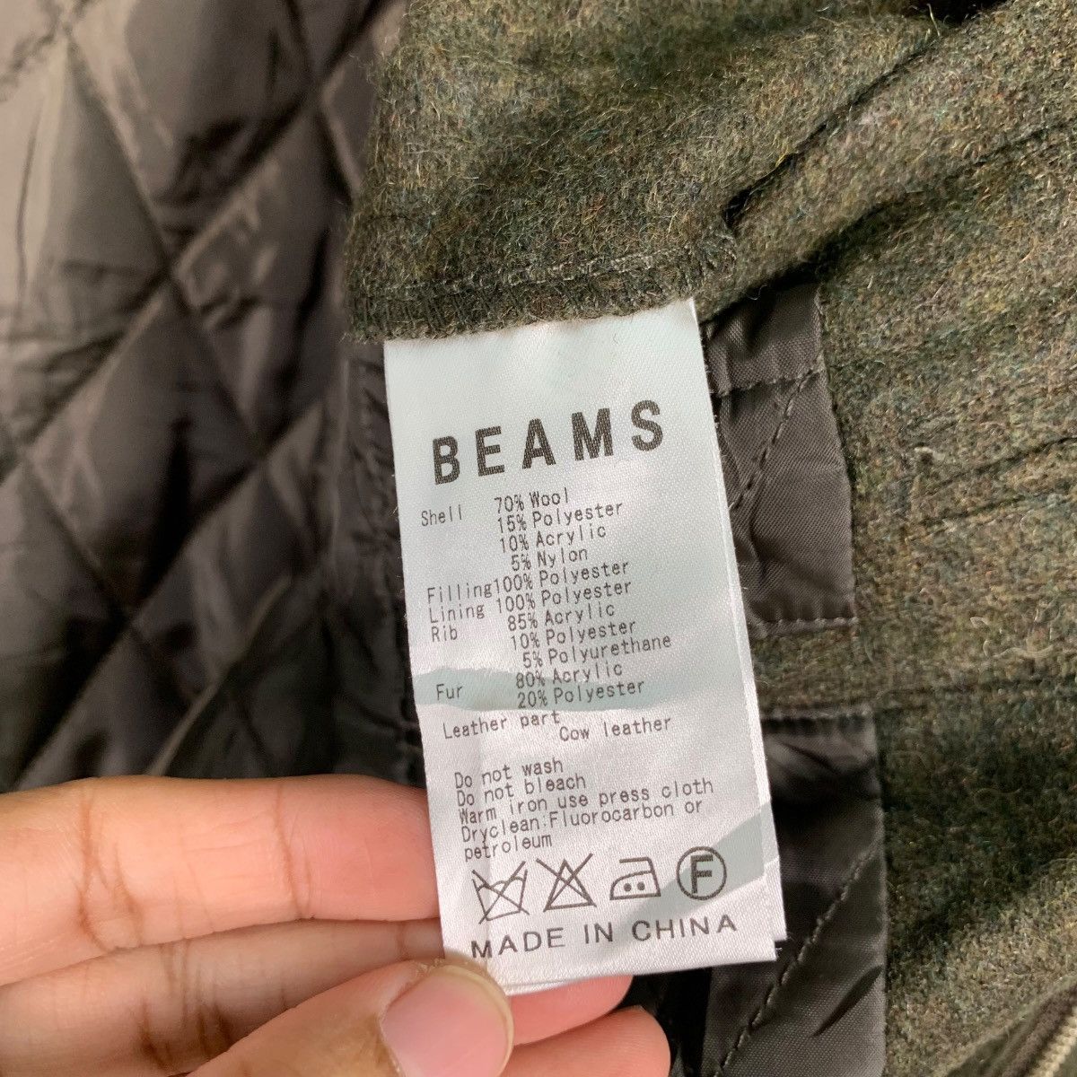 Beams Plus BEAMS Wool Olive Green Hoodie Jacket #0062-C4 Size US L / EU 52-54 / 3 - 19 Thumbnail