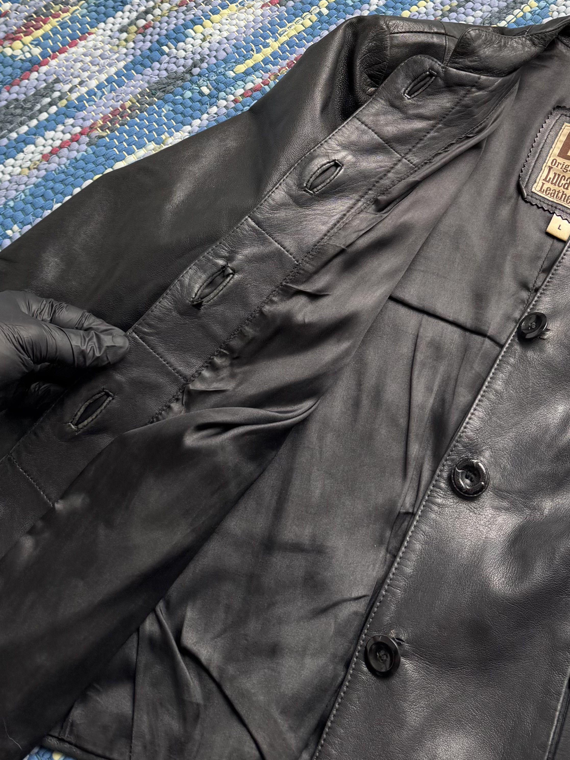 Vintage Vintage Cropped Leather Jacket A8(V1)D15 Size L / US 10 / IT 46 - 8 Thumbnail