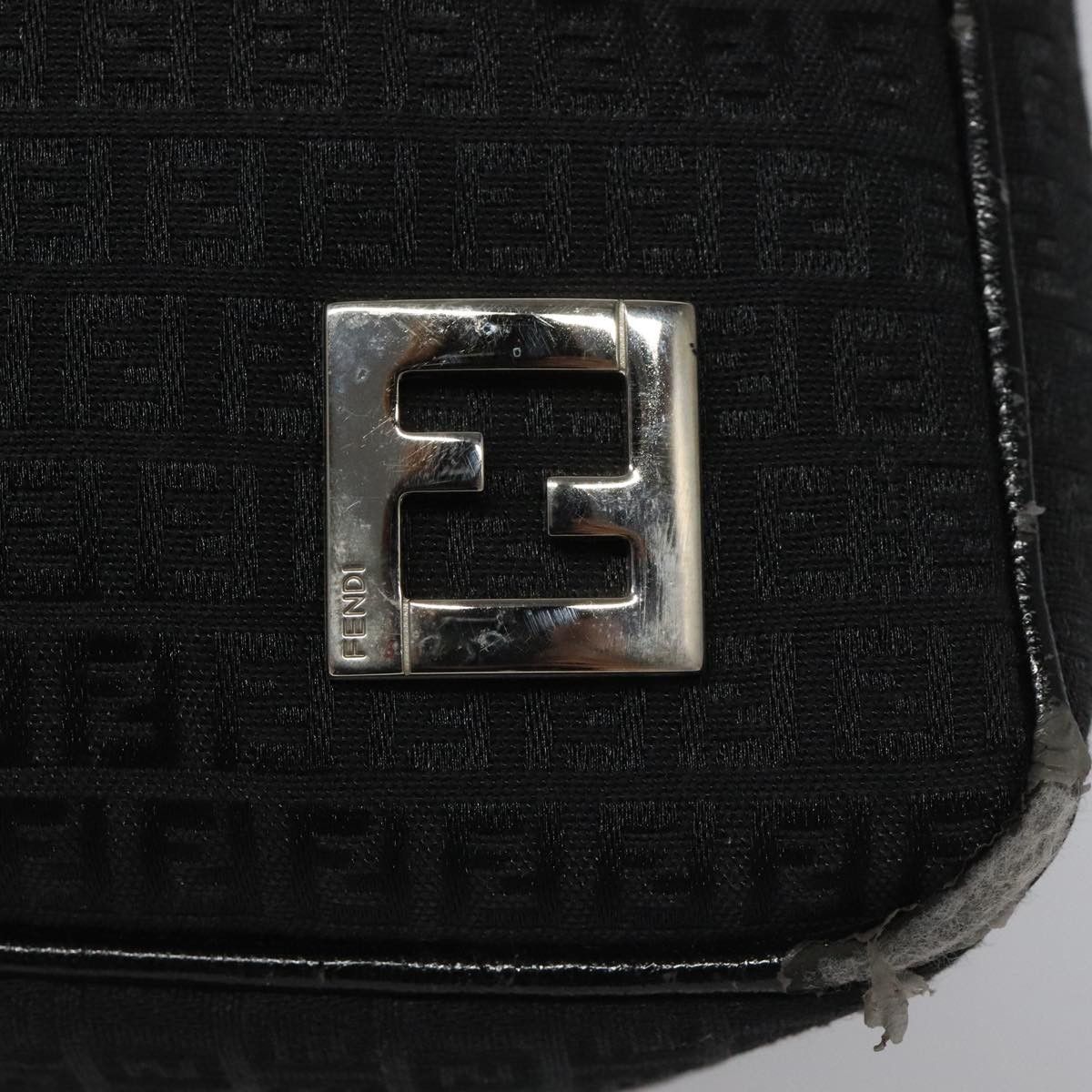 Fendi FENDI Zucchino Canvas Shoulder Bag Black Size ONE SIZE - 14 Thumbnail