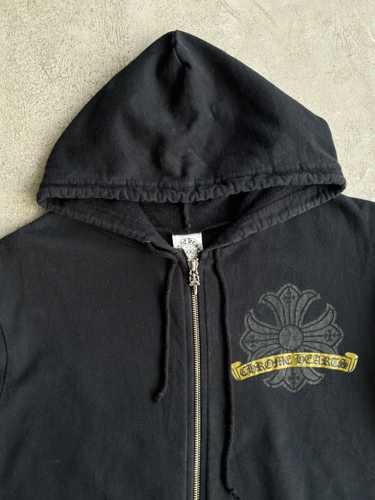 Chrome Hearts Chrome Hearts - Cracked Logo Horseshoe - Zip Hoodie Size US S / EU 44-46 / 1 - 5 Thumbnail